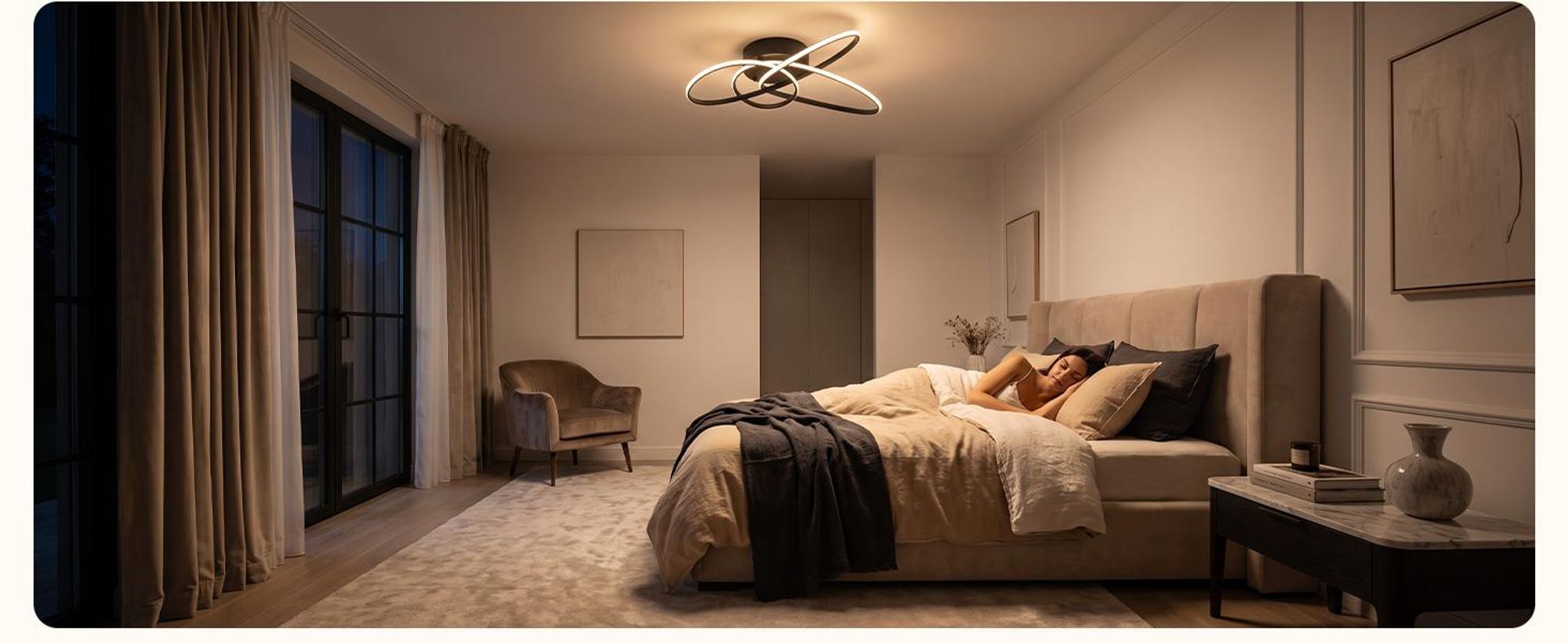 ZMH LED stropné svietidlo 30W čierne stmievateľné s diaľkovým ovládaním moderný kruhový dizajn vnútorné osvetlenie pre obývačku spálne kuchyňu jedáleň