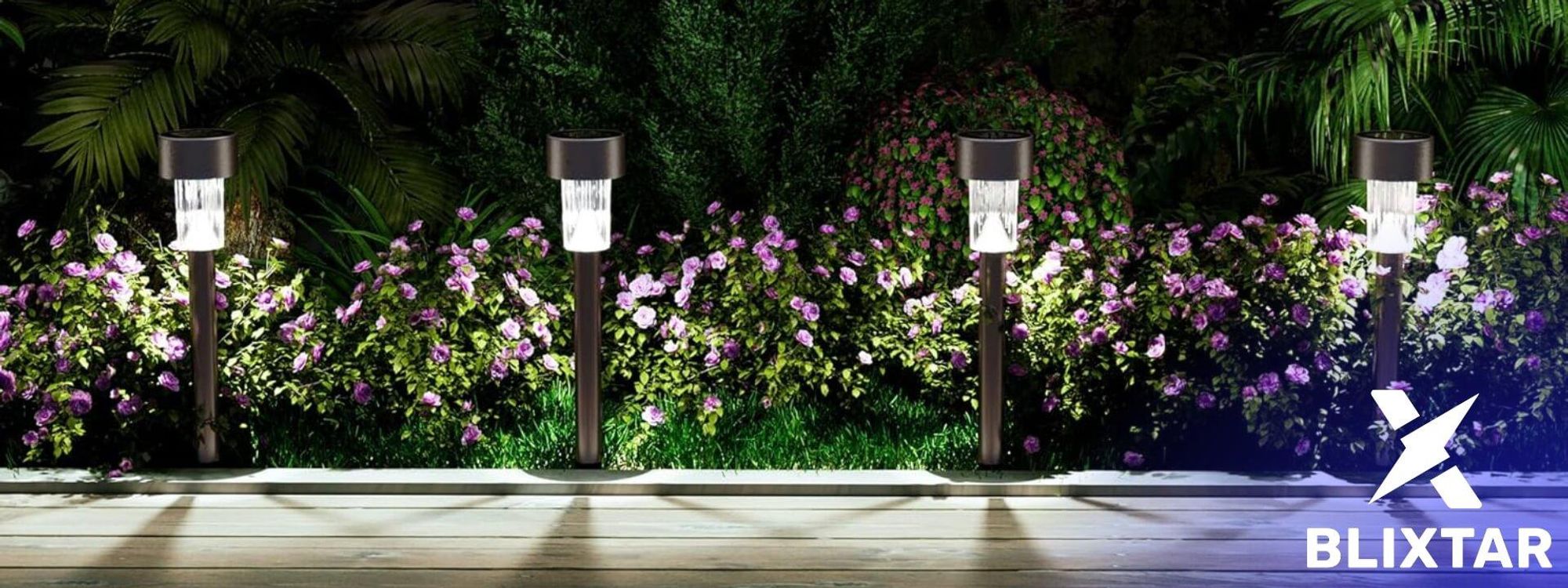 5X Solarleuchte set LED Gartenlampen Solarlampen BLIXTAR