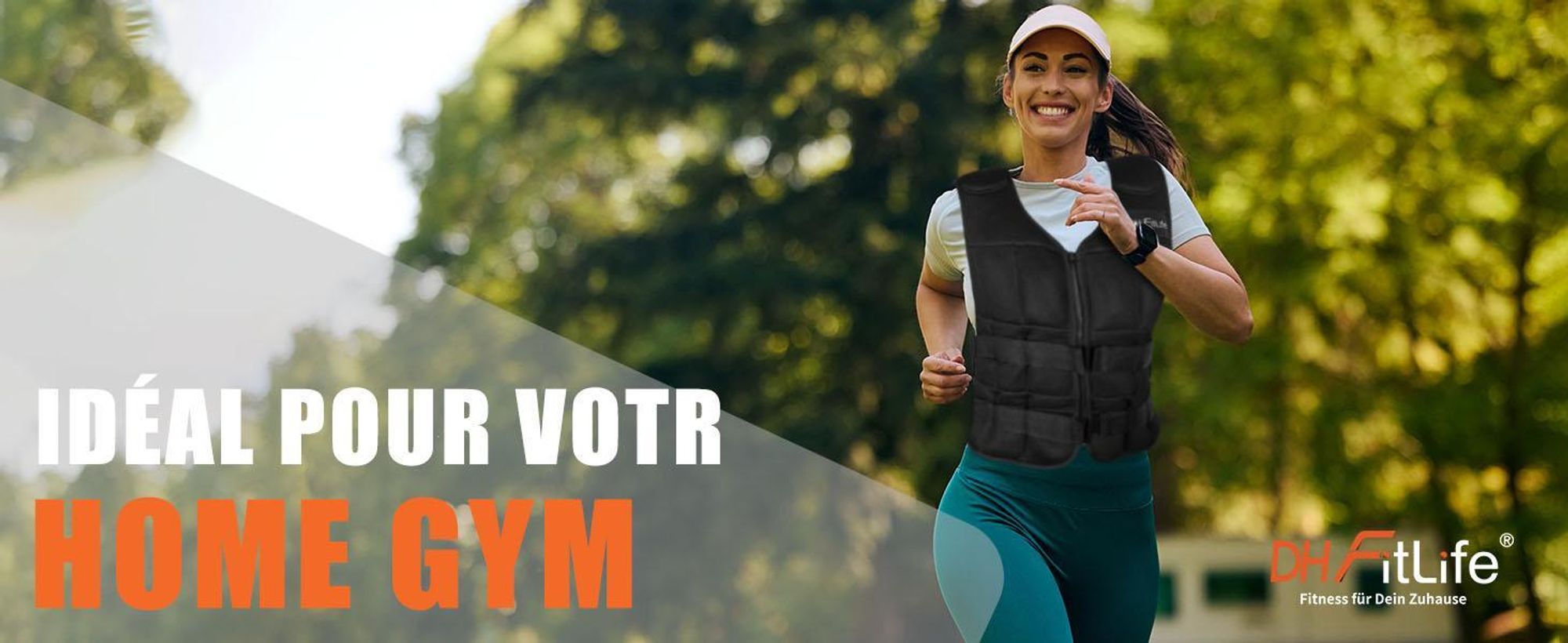DH FitLife Gilet Lesté Ajustable 30KG – Veste de Musculation pour Entraînement à la Force, Endurance, Course, Pompes et Tractions