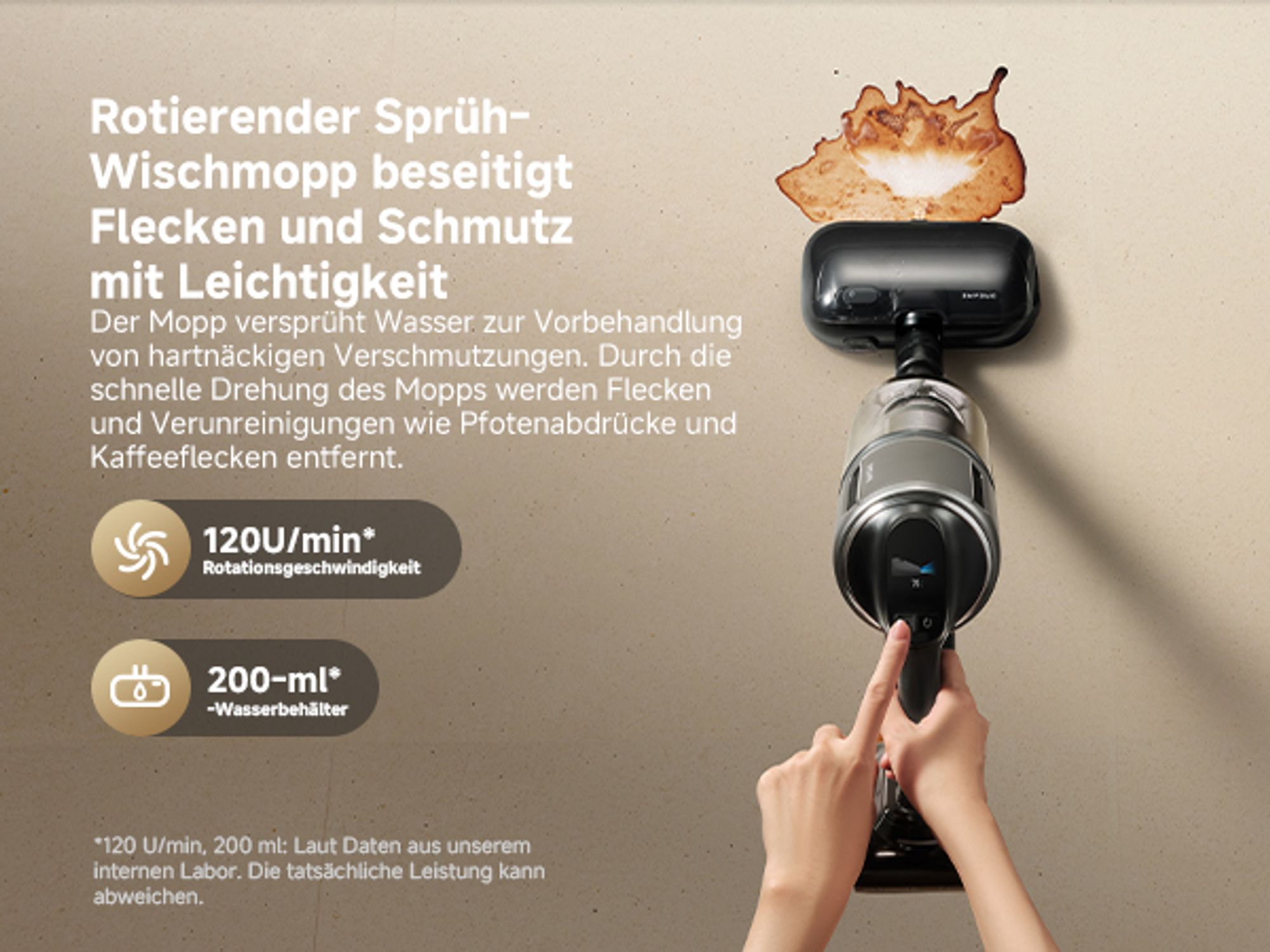 Dreame Z40 Station Akku-Staubsauger– Kabelloser Stielstaubsauger mit automatischer Leerung, Reinigungsstation, 310 AW Saugkraft, 160 Min