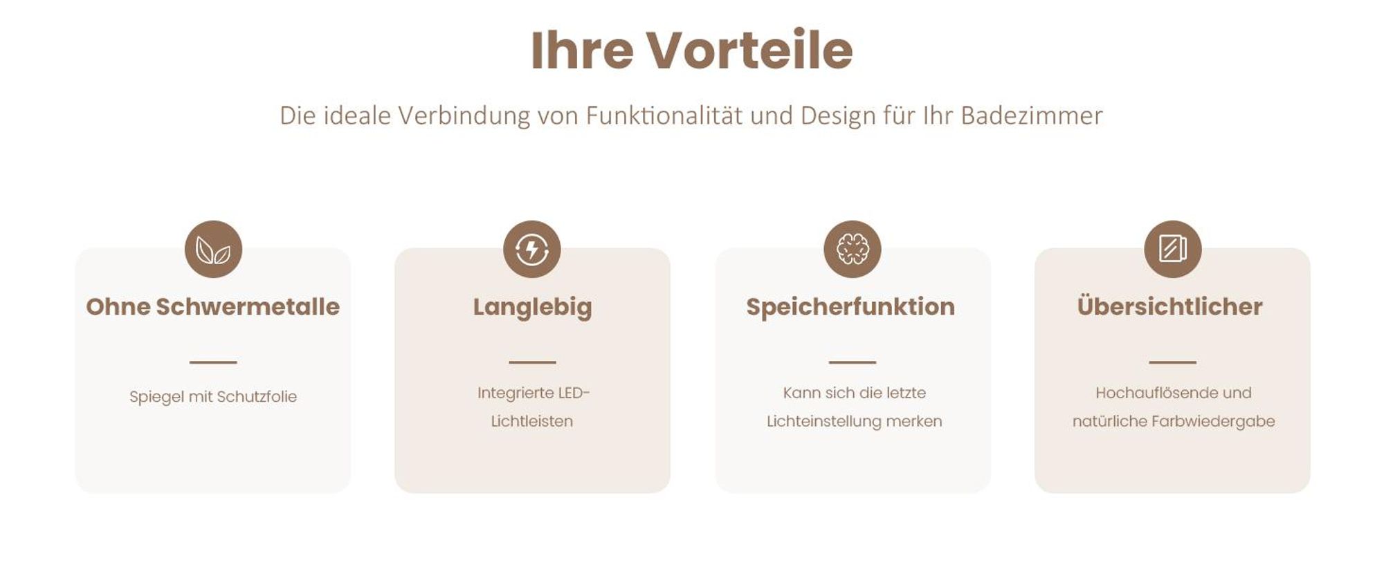 EMKE LED Badspiegel mit 3-Fach Vergrößerung Touchscalter Kaltweiß Licht 120X60cm