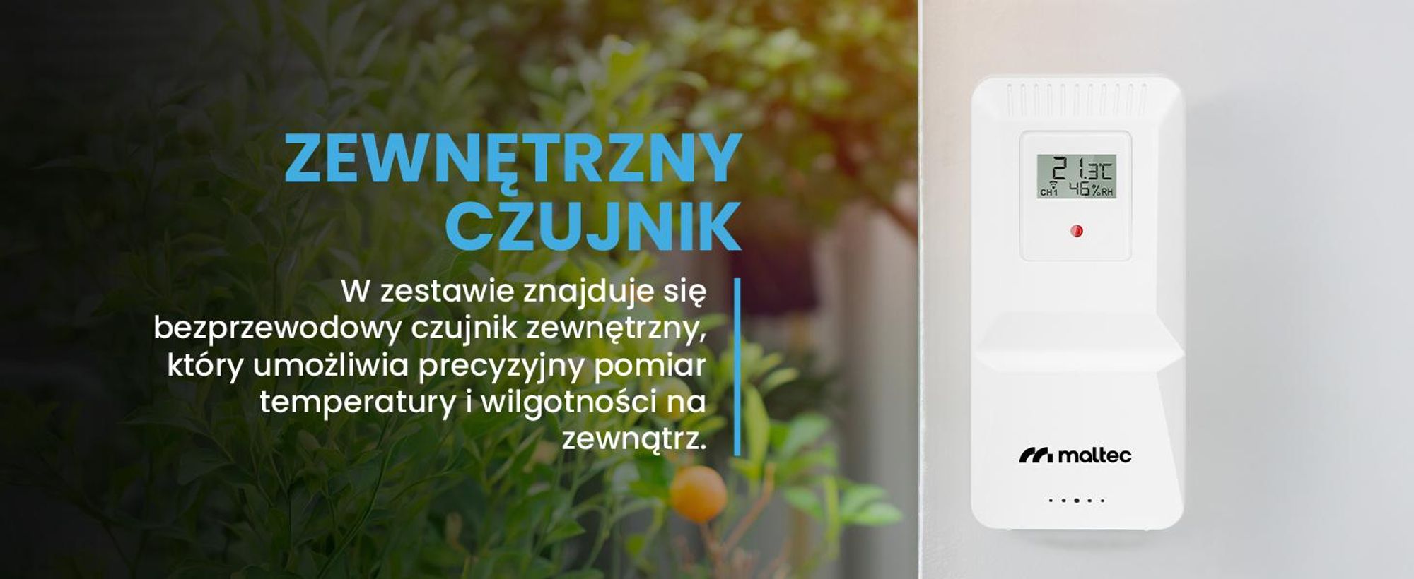 Bezprzewodowa stacja pogodowa z czujnikiem zewnętrznym