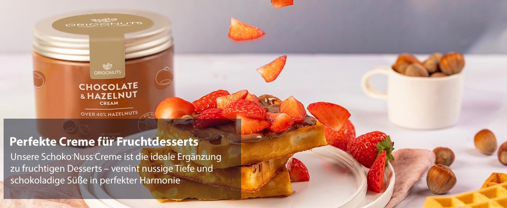 ORIGONUTS, Haselnuss Creme Nuss Kakao, Aufstrich Schokoladenaufstrich, 500 g