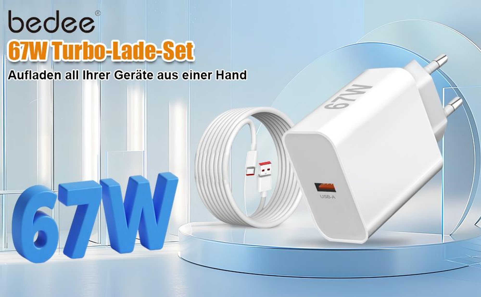 USB C Ladegerät, Netzteil Stecker, Ladestecker, 67W Schnellladegerät, Ladekabel Kompatibel mit Xiaomi 14T 13T 13 Lite 12S Ultra Poco X6 X5 Pro