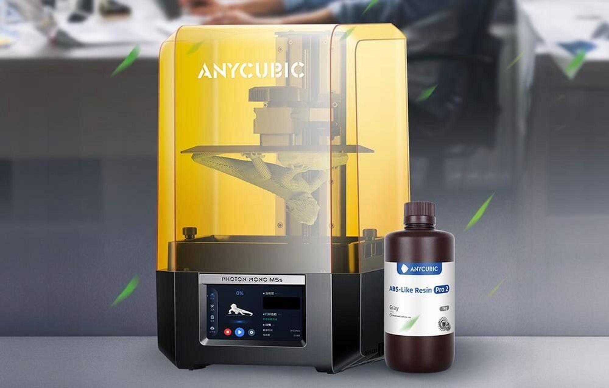 Anycubic ABS-Like Resin Pro 2 Grau 1 kg 3D Drucker Harz UV 405 nm Photopolymer Extrem Bruchfest Hochpräzise Geruchsarm LCD DLP SLA 3D Printer
