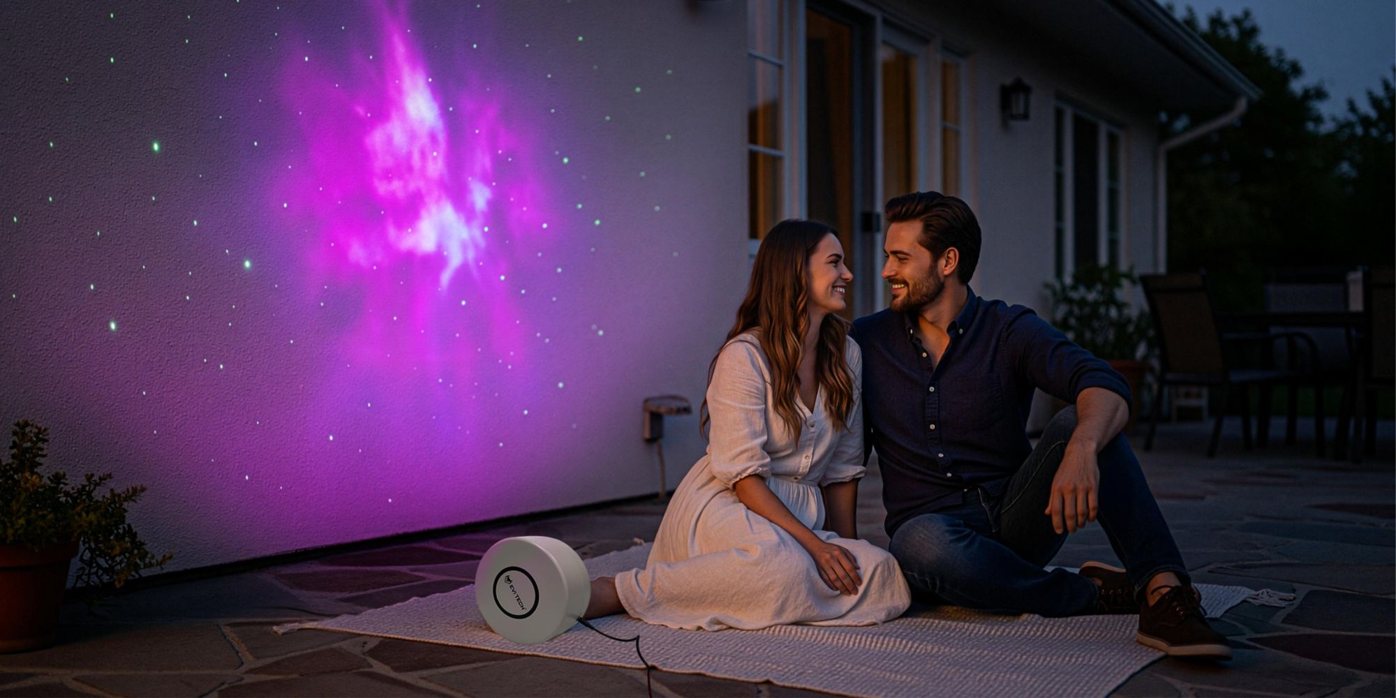 LED Sternenprojektor Galaxy Star, 3D Nachtlicht Beamer mit Fernbedienung, Sternenhimmel Projektor für Kinder & Schlafzimmer, EVI TECH GalaxyStar 2.1