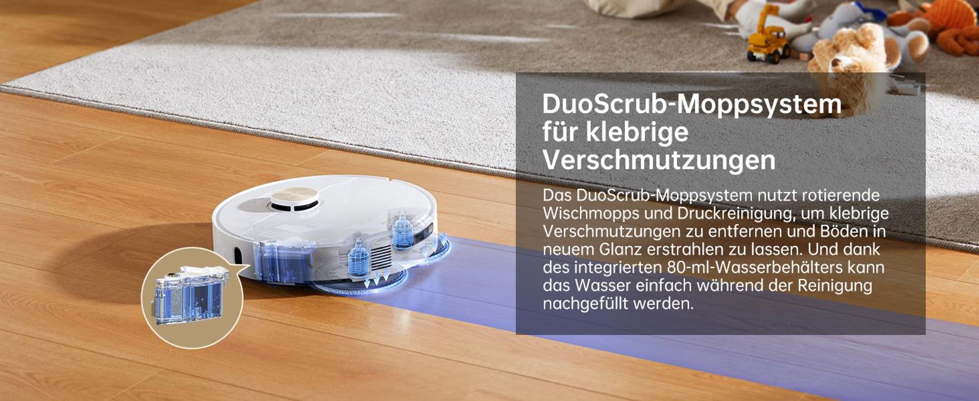 Dreame L10s Pro Ultra Heat Roboter Saugroboter mit Wischfunktion,Automatische Moppreinigung,heißem Wasser,7000Pa,Doppelte Mopp- und Bodenreinigung