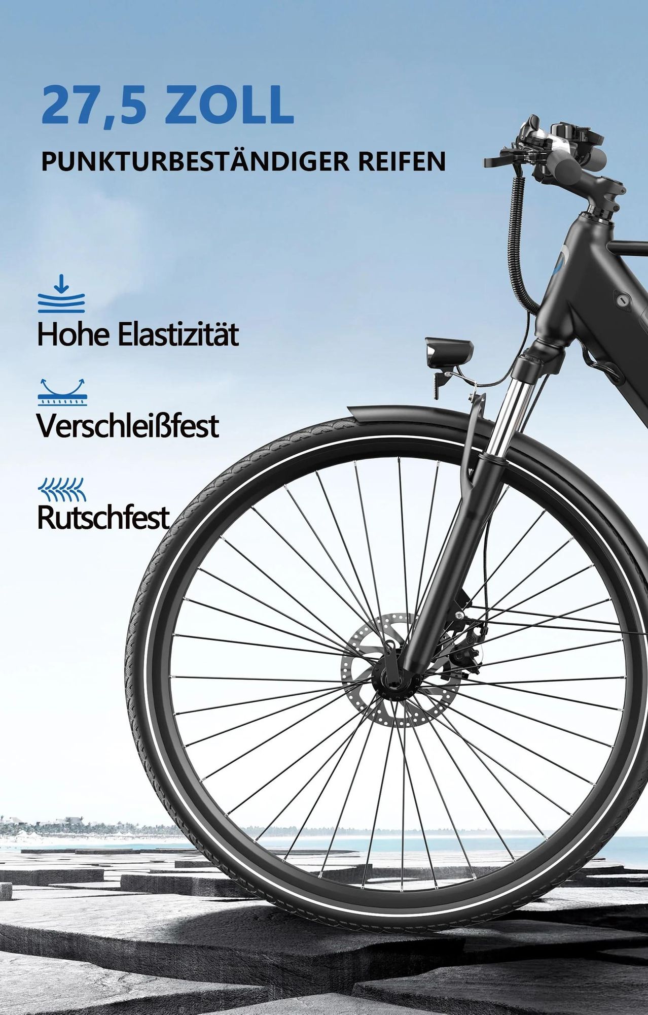 E-Bike Duotts C29 Lite - Motor 250W Batterie 36V13AH 27.5 Zoll Reifen Scheiben Bremsen - Blau Schwarz