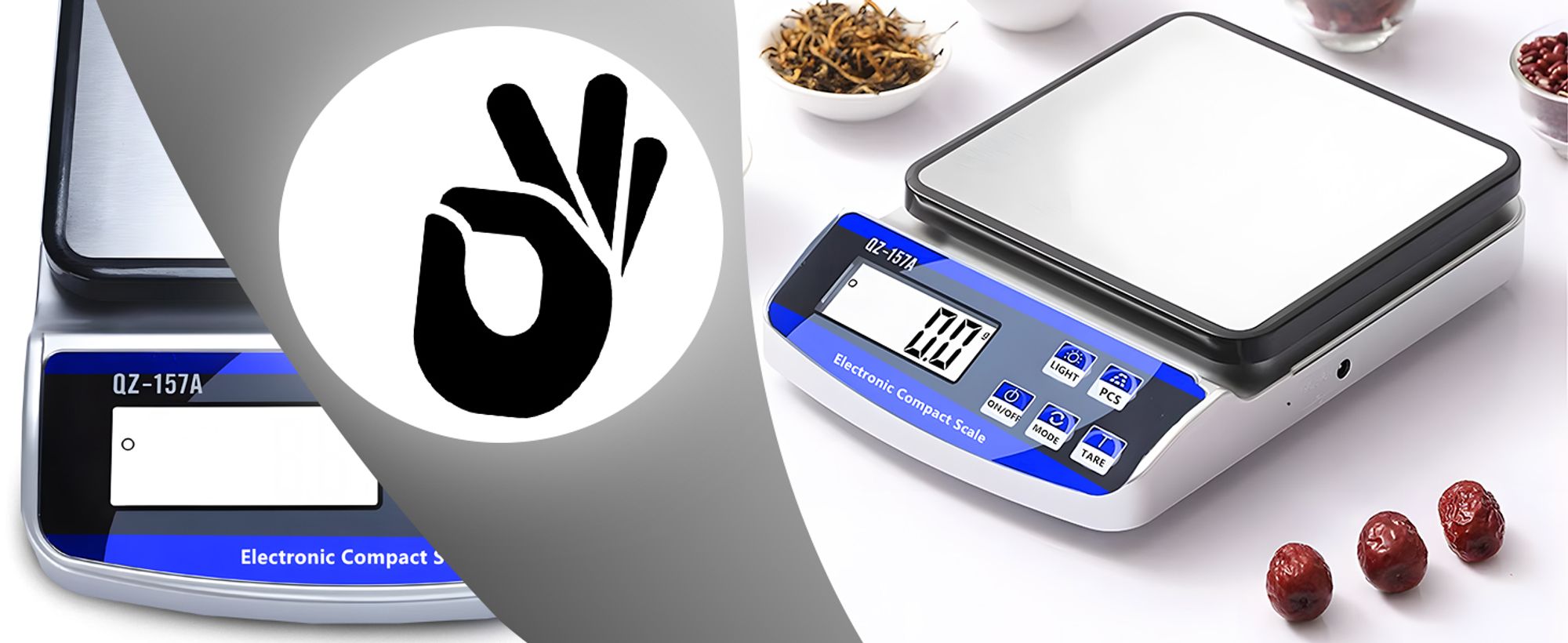 Küchenwaage für den Profi Einsatz bis 15kg 1g Genauigkeit mit Edelstahl Wägefläche LCD Display Retoo