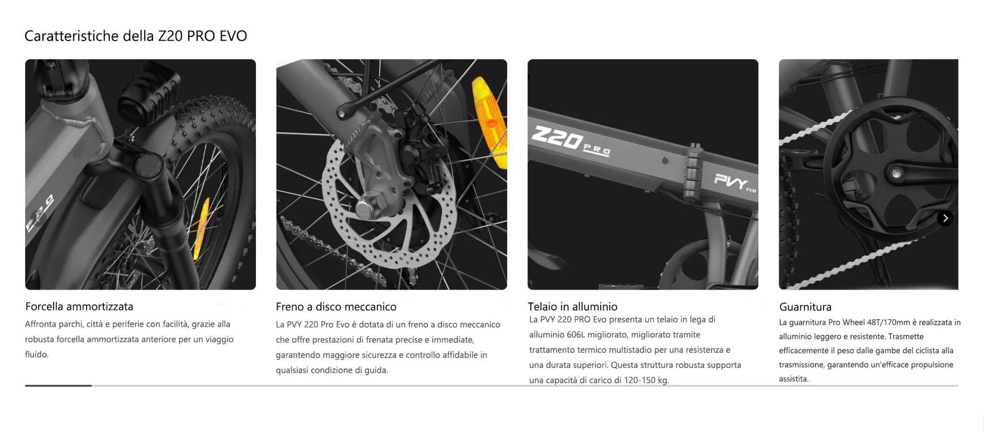 PVY Z20 PRO EVO Bicicletta Elettrica - 250W Motore 36V14.5AH Batteri 20 Pollici Pneumatici Freni a Disco Meccanici - Grigio