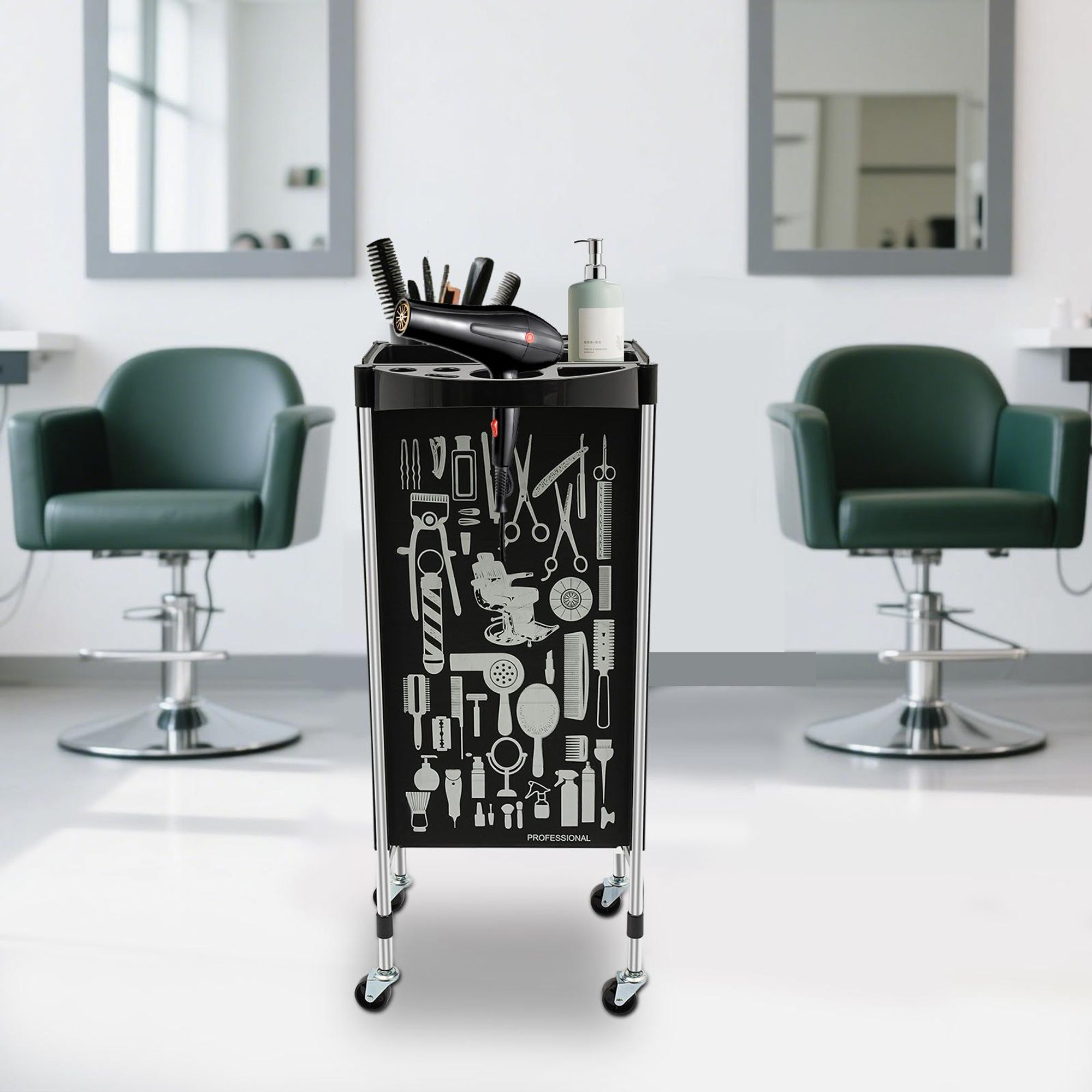 Friseurwagen, Friseurwagen mit 5 ausziehbaren Schubladen, Friseurwagen für Stylisten für Nagelstudios