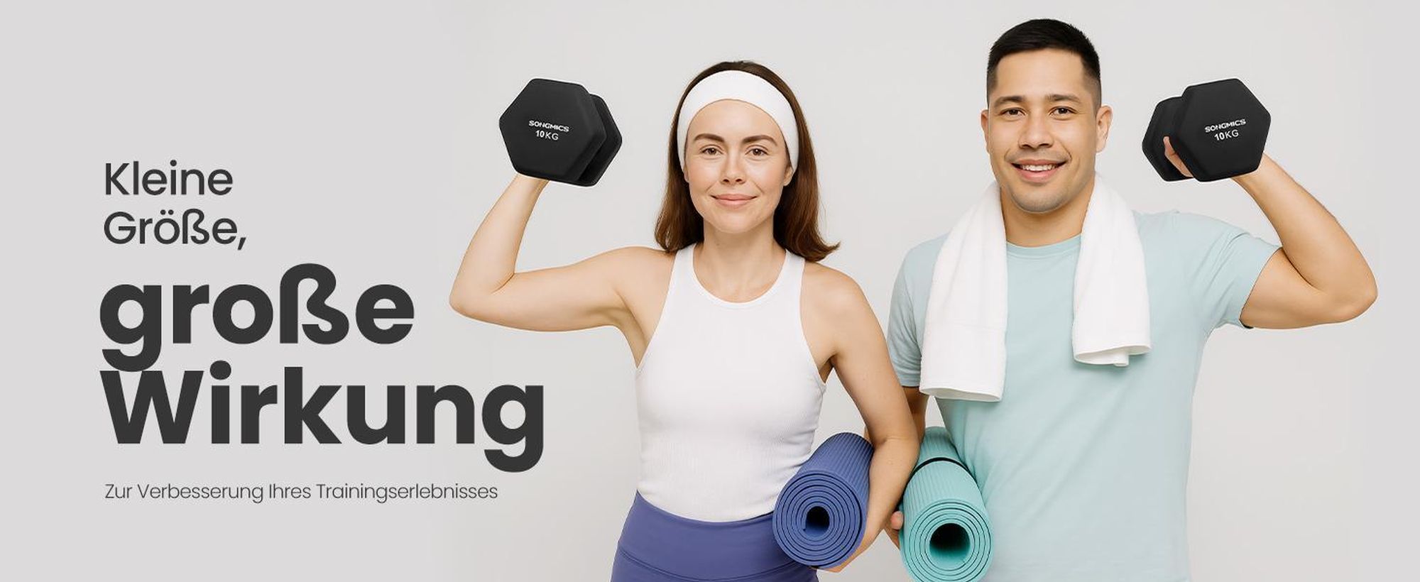 SONGMICS Hanteln, 2er Set, 2 x 6 kg, Hantelset, Kurzhanteln, Hexagon, Neopren-Beschichtung, Krafttraining, Workout, Fitnesstraining, für Zuhause