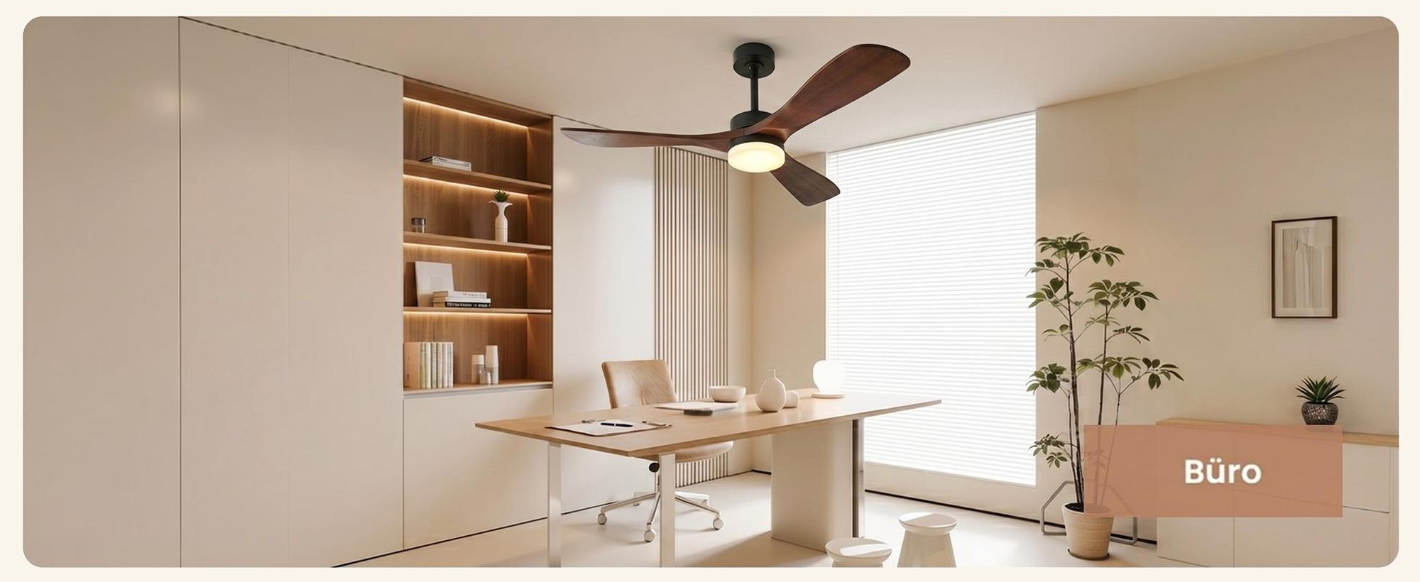 106cm Deckenventilator mit Beleuchtung, 3 Holz Flügeln, Reversible DC Motor, 3 Farbtemperatur Dimmbar, 6 Stufen, APP-Steuerung & Fernbedienung