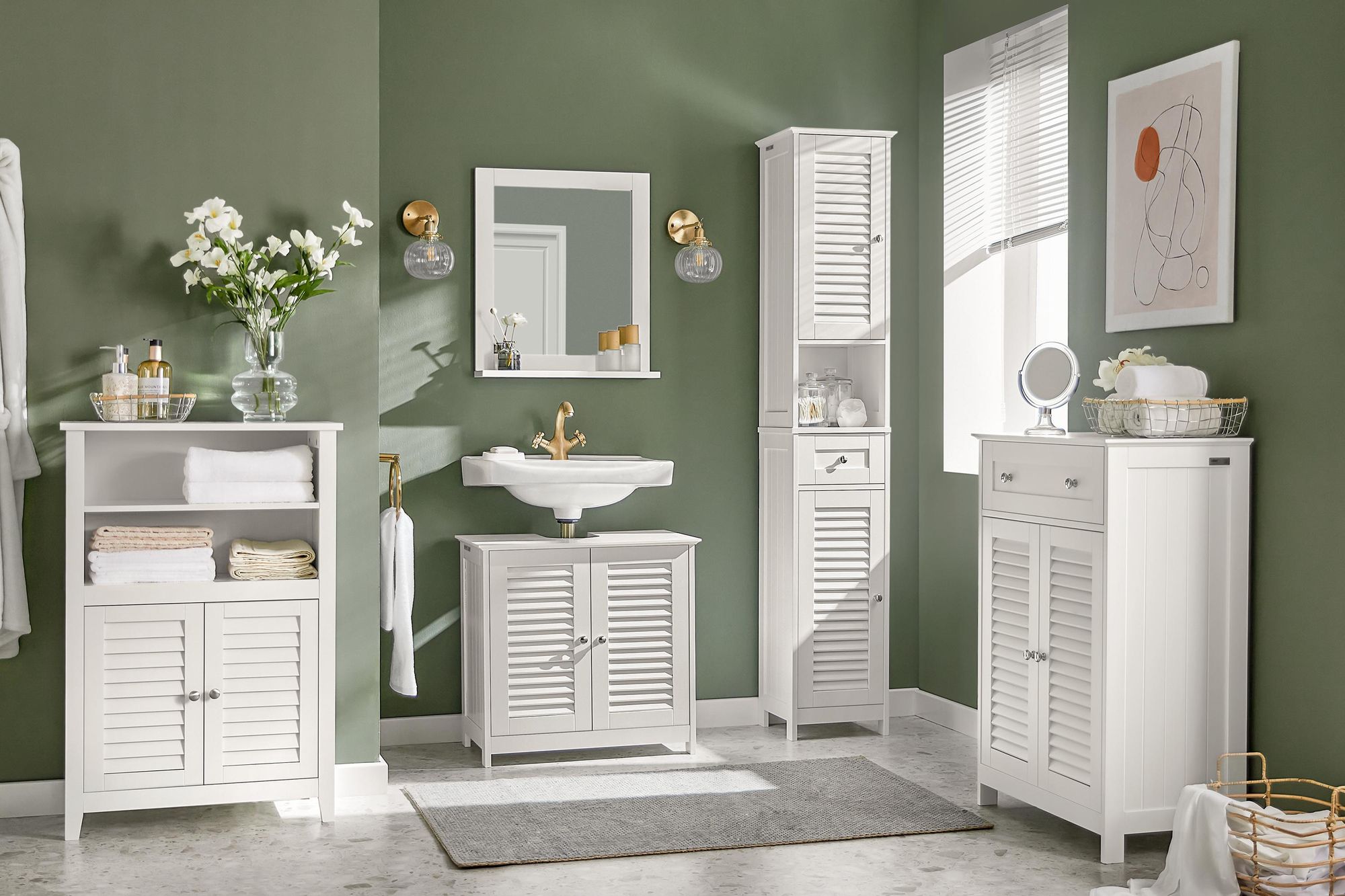 SoBuy Badewannenablage mit seitlichen Ablagen Bambus Skandinavisch FRG212-N