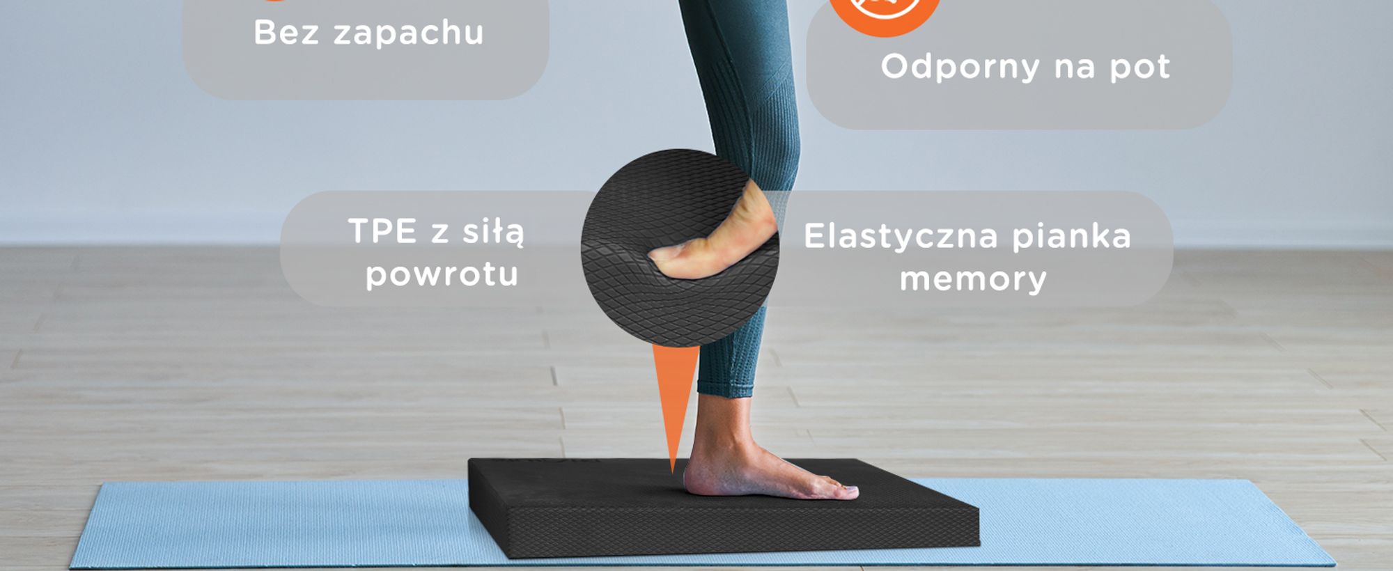 DH FitLife poduszka do balansowania – idealna do ćwiczeń równowagi, jogi, pilatesu, core treningu i fizjoterapii