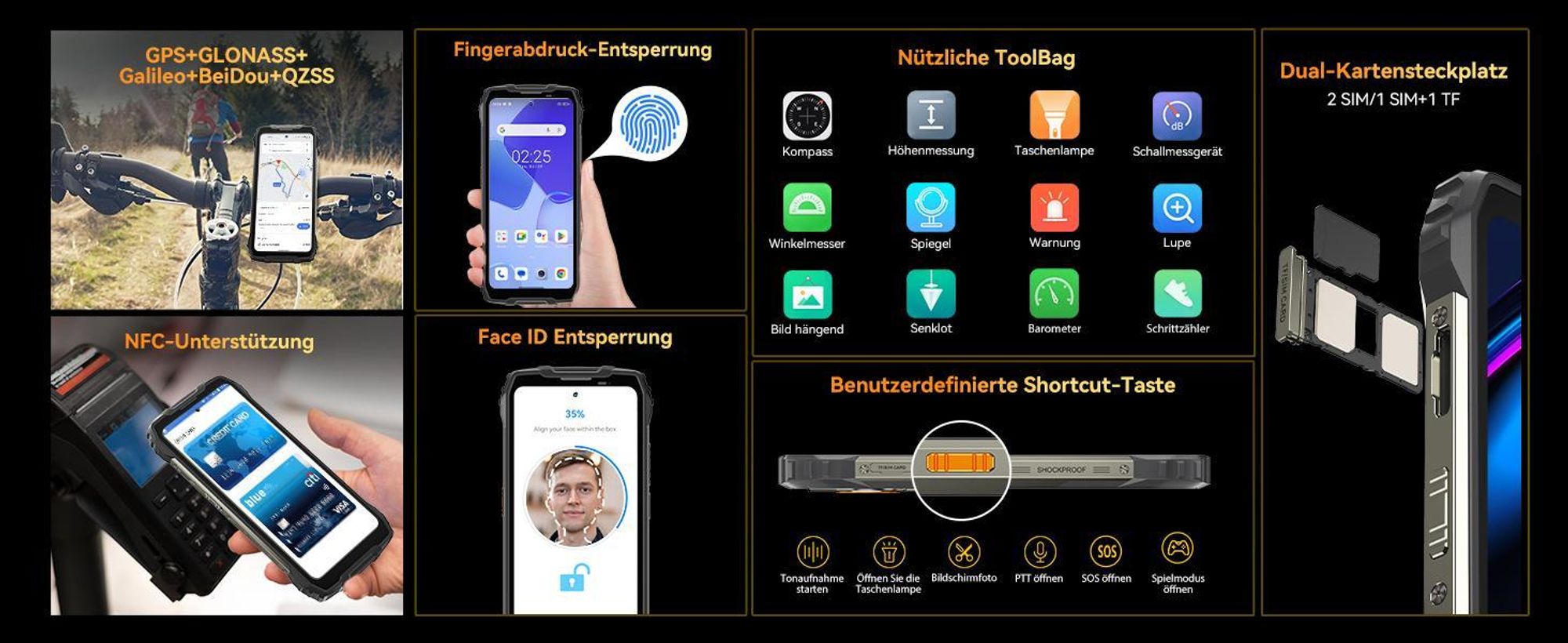 Blackview BL7000 5G Outdoor Handy 2025, 24GB+256GB/2TB Smartphone Ohne Vertrag, 6.78"FHD+,7500mAh,IP69K Wasserdicht,120Hz, Baustellenhandy,50MP+32MP