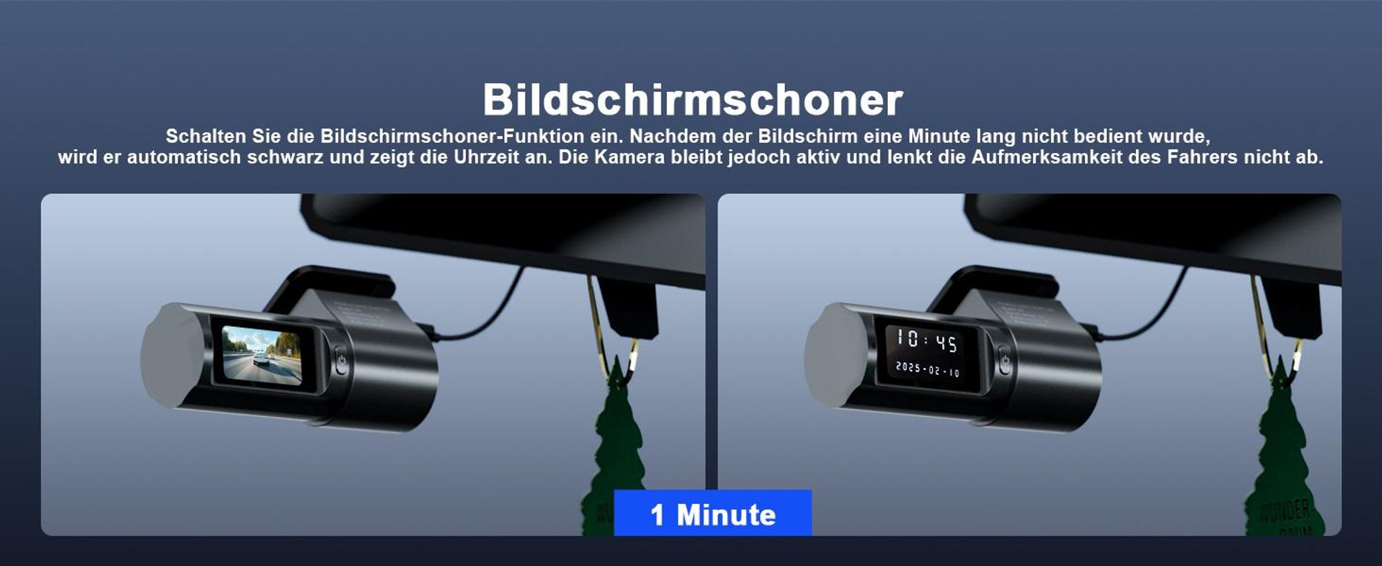 dashcam auto vorne und hinten 4K+1080P, Wi-Fi/APP Mini Dual Auto Kamera, 64GB,Parküberwachung, 170°Weitwinkel