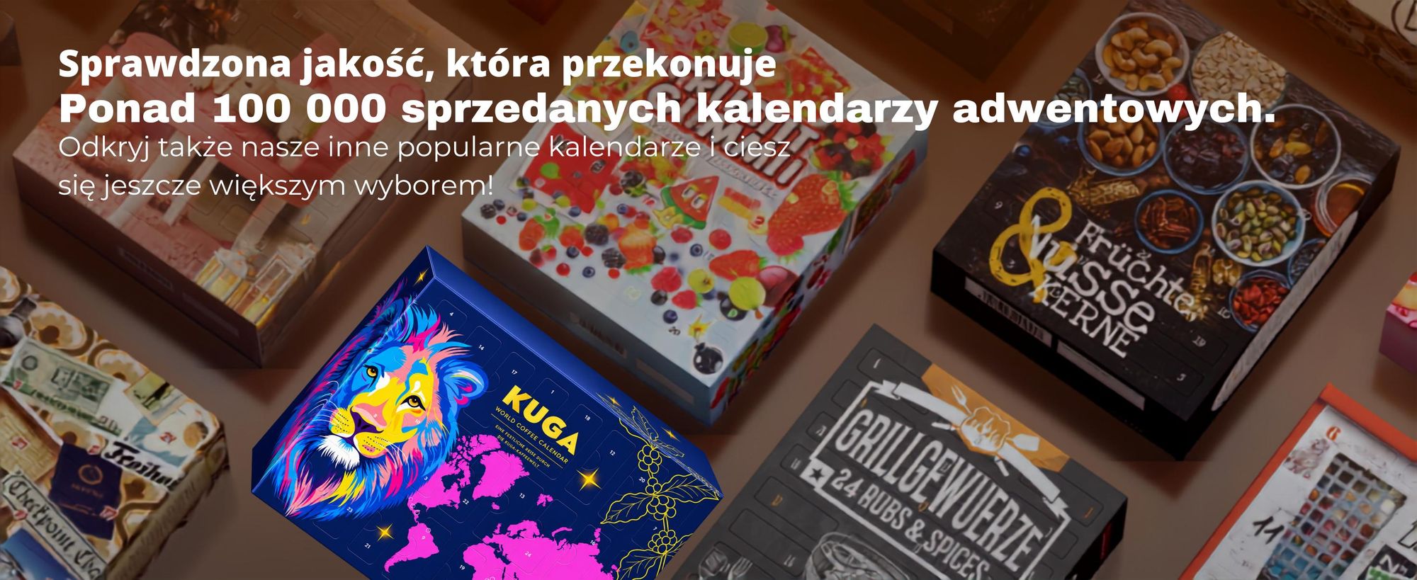BOXILAND® kawa mielona kalendarz adwentowy 2026, 24 smaki, Fairtrade & bio