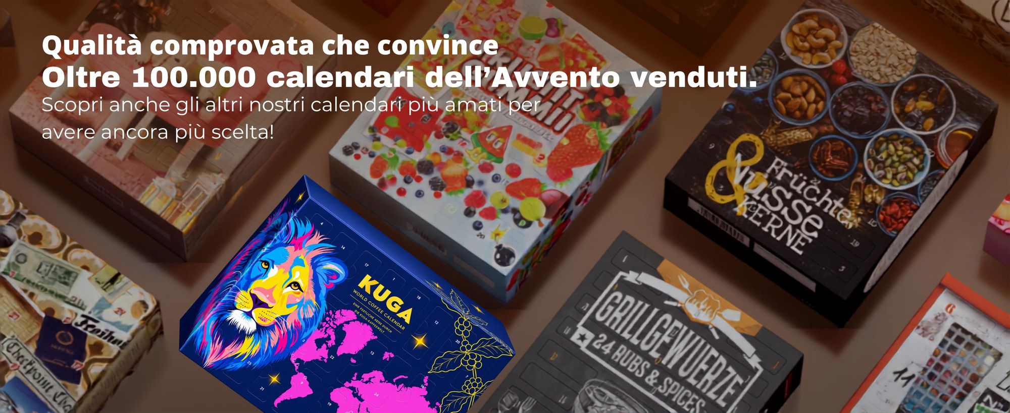 BOXILAND® caffè macinato calendario avvento 2026, 24 tipi, Fairtrade & bio