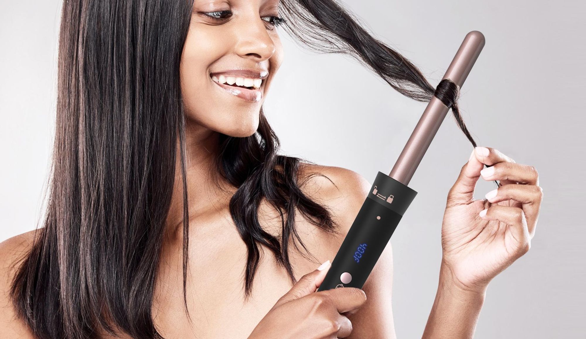 Lockenstab Set 5 in 1 mit 3 Fässer, Lockenstab große Locken Lockenstäbe Einstellbare Temperatur Lockenwickler mit Welleneisen Keramikbeschichtung Curl