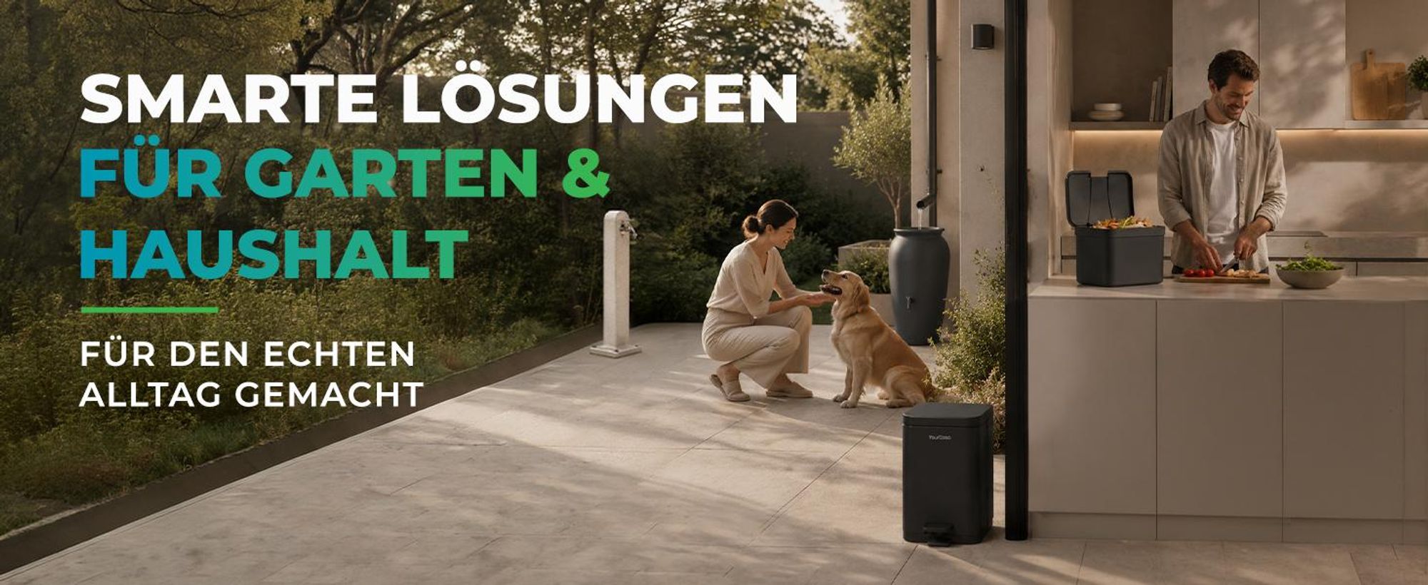 YourCasa Regentonne 230 Liter [Decore Design] - Nachhaltige Bewässerung im Garten Anthrazit