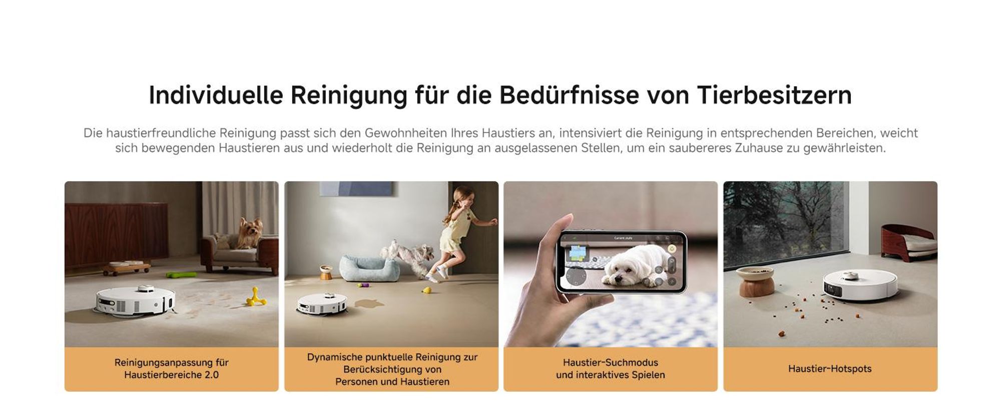 Dreame L50s Pro Ultra Saugroboter mit Wischfunktion,30KPa Saugkraft,100-tägige Selbstreinigung,Hitzereinigung,Eckreinigung und Entwirrungsbürste,Weiß