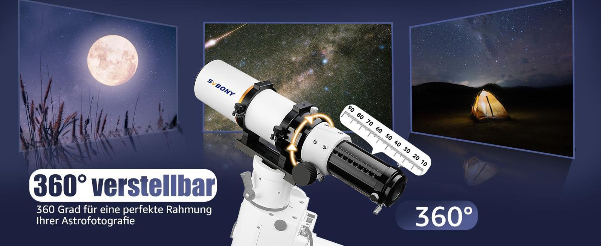 Svbony SV503 Teleskop, mit SV226Filterrad M42-M48, 80F7 Teleskope OTA,Doppelt ED, mit Dual Speed Fokussierer, Professionelles Optische Tubusbaugruppen