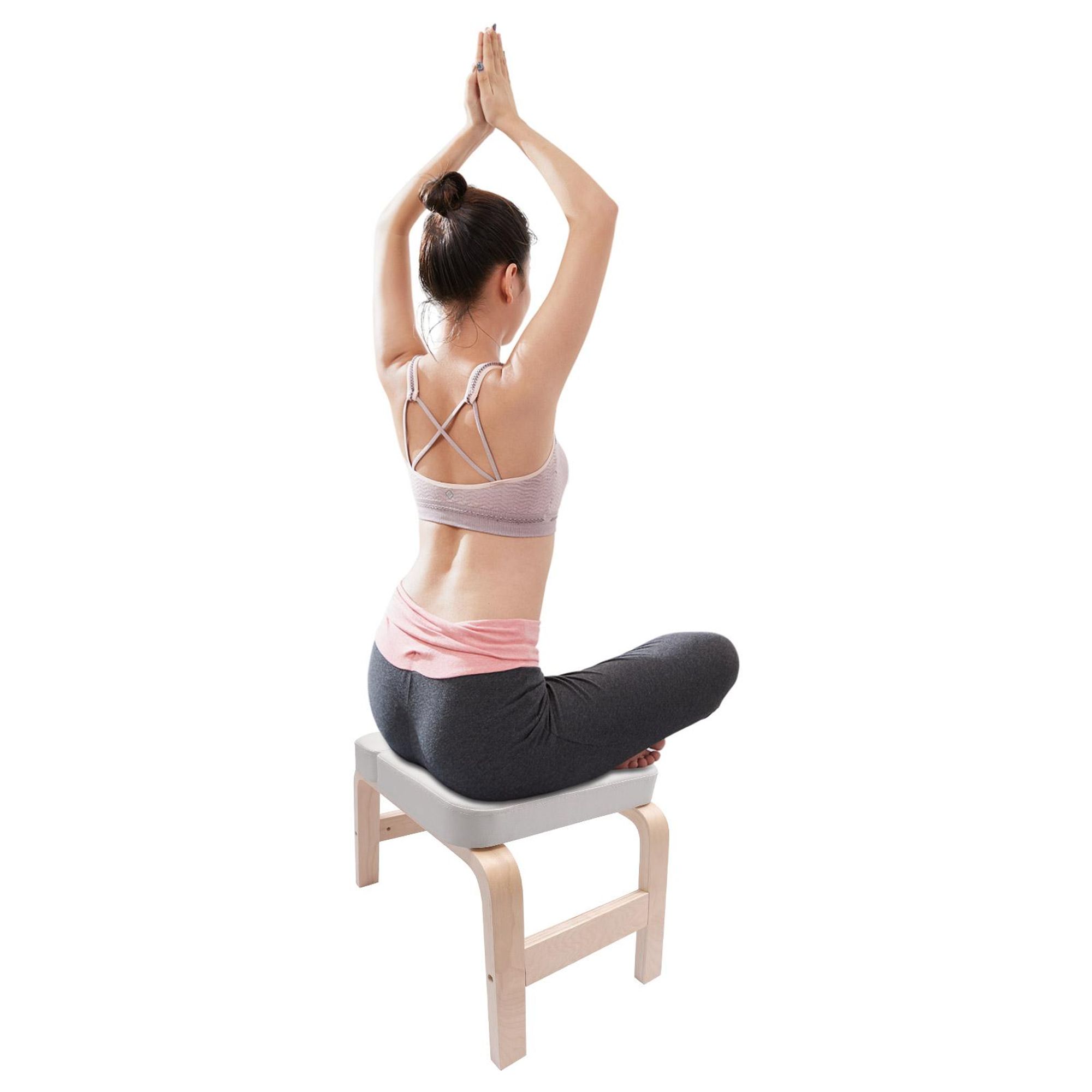 Yoga Kopfstand Hocker, Yoga Kopfstand Bank, Invertierter Stuhl, Weiß