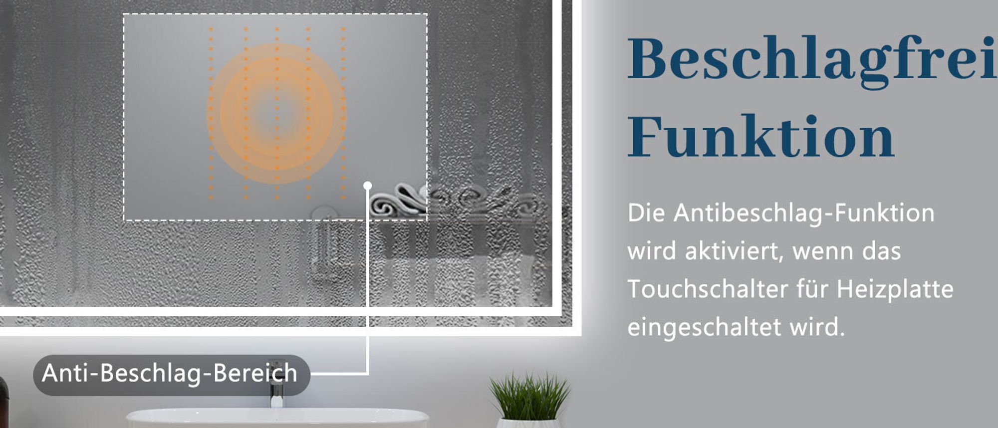 AICA LED Badspiegel 120x70cm mit Beschlagfrei Uhr Badezimmerspiegel 3 Lichtfarbe 3x Vergrößernder Kosmetikspiegel Dimmbar Memory-Funktion IP44