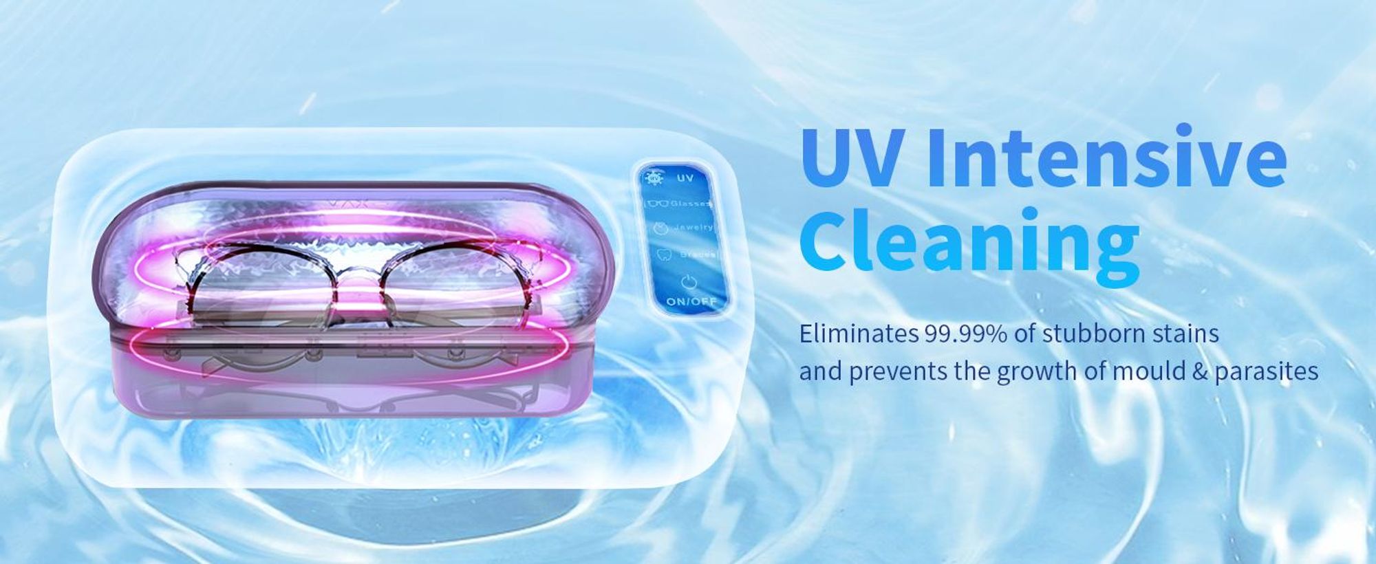 Ultraschallreiniger, Ultraschallreinigungsgerät, Ultraschallgerät, 48000Hz Schall-Schmuckreiniger, 350ml Ultraschallbad, für Brillen Schmuck Uhr