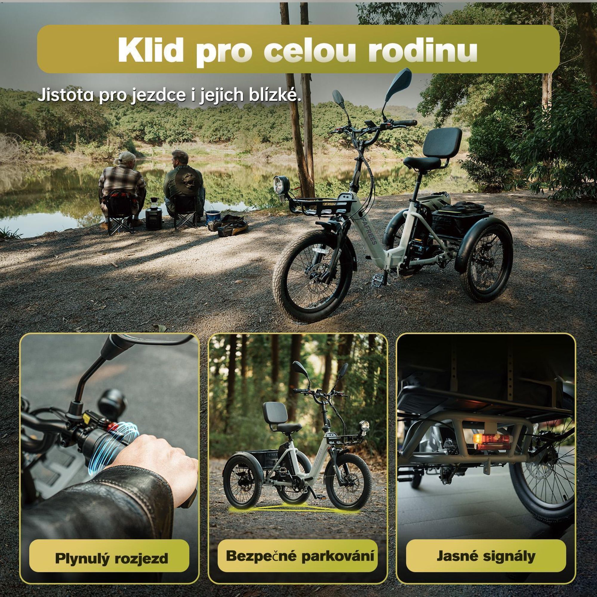 Elektrokolo FAFREES F20 Mate II - Motor 250W Baterie 48V25AH 20 Palce Pneumatiky Hydraulická kotoučová brzda - Armádní zelená