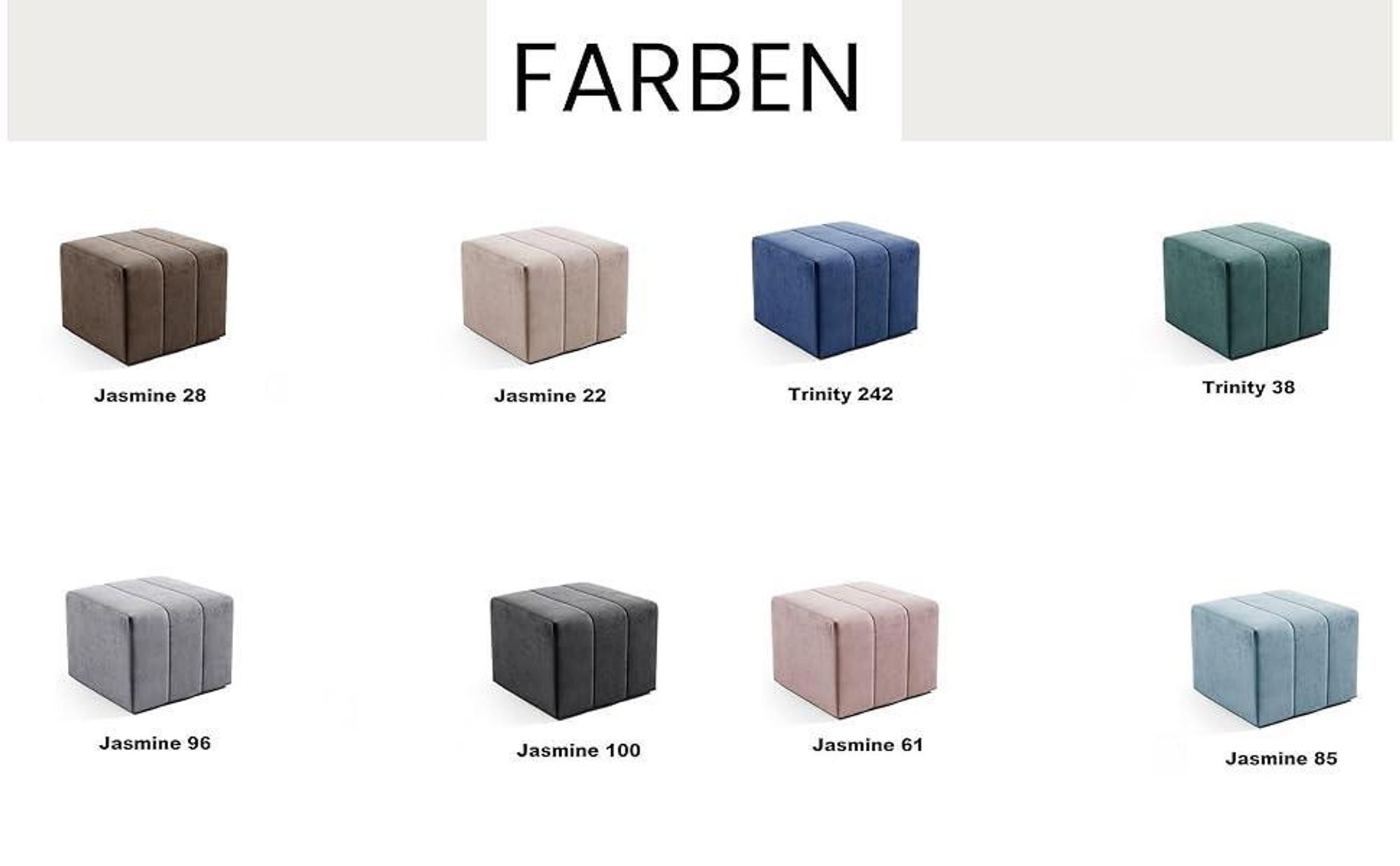LIKMA Pouf, Hocker Schwarz 46x35x46 cm, 3D-Effekt Velvet Sitzhocker, Fußhocker, Pouf Hocker, Polsterhocker, Moderne Sitzbank, Garderobenbank, Ottoman Stoff: Jasmine 100
