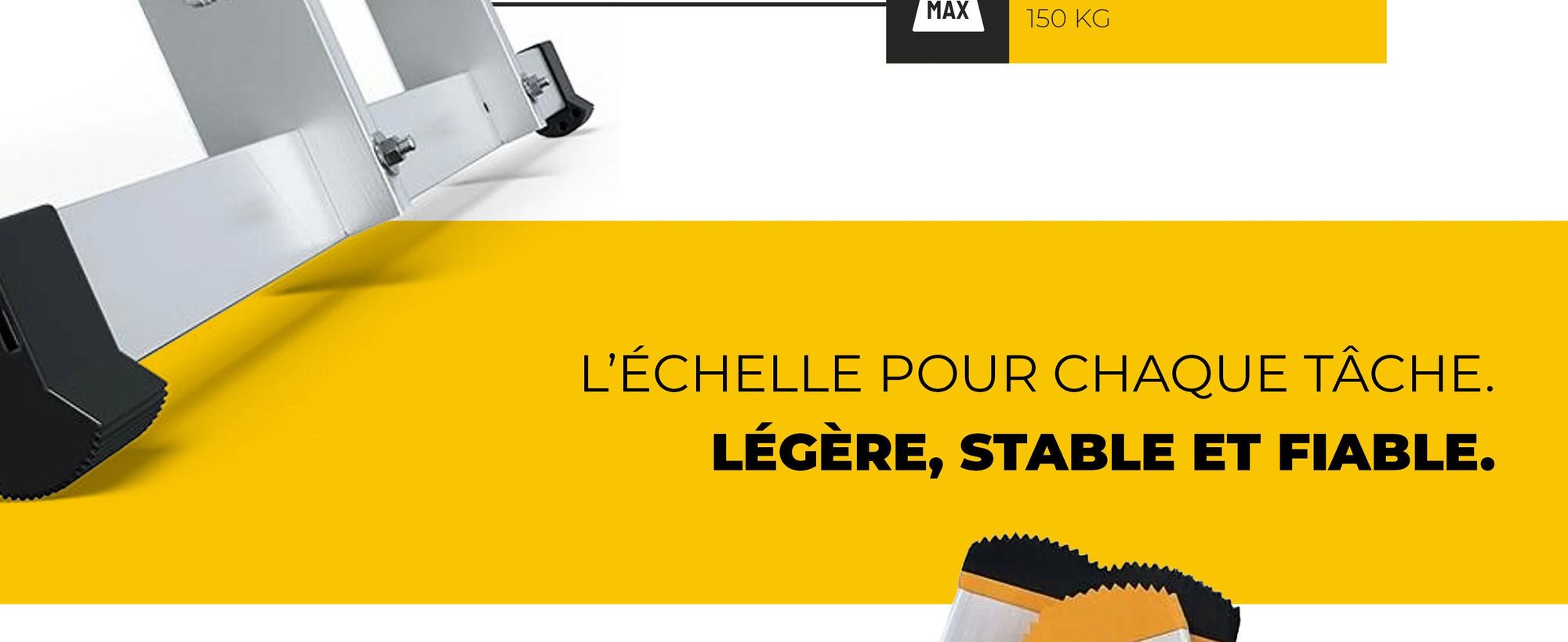 Drabest | Échelle Pro 3 Éléments 3x6 - Aluminium - Charge Max 150 kg - Antidérapante et Stable