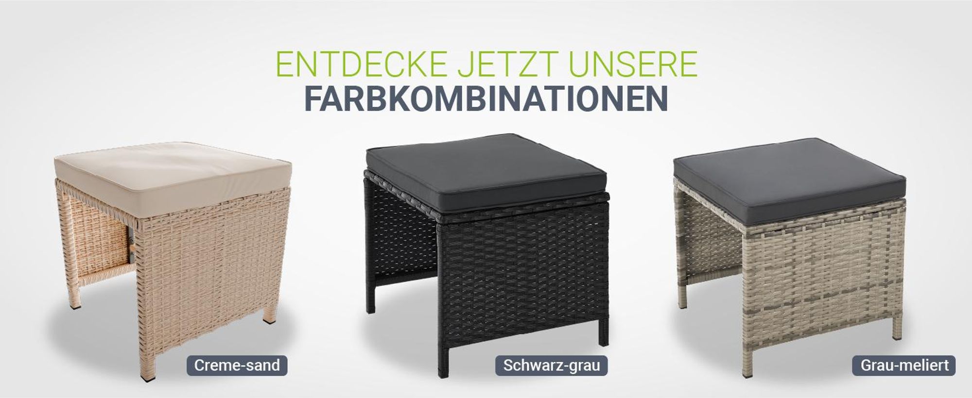 Juskys Polyrattan Gartenmöbel Sitzgruppe Turin Set 6 teilig - Outdoor Möbel Creme / Sand