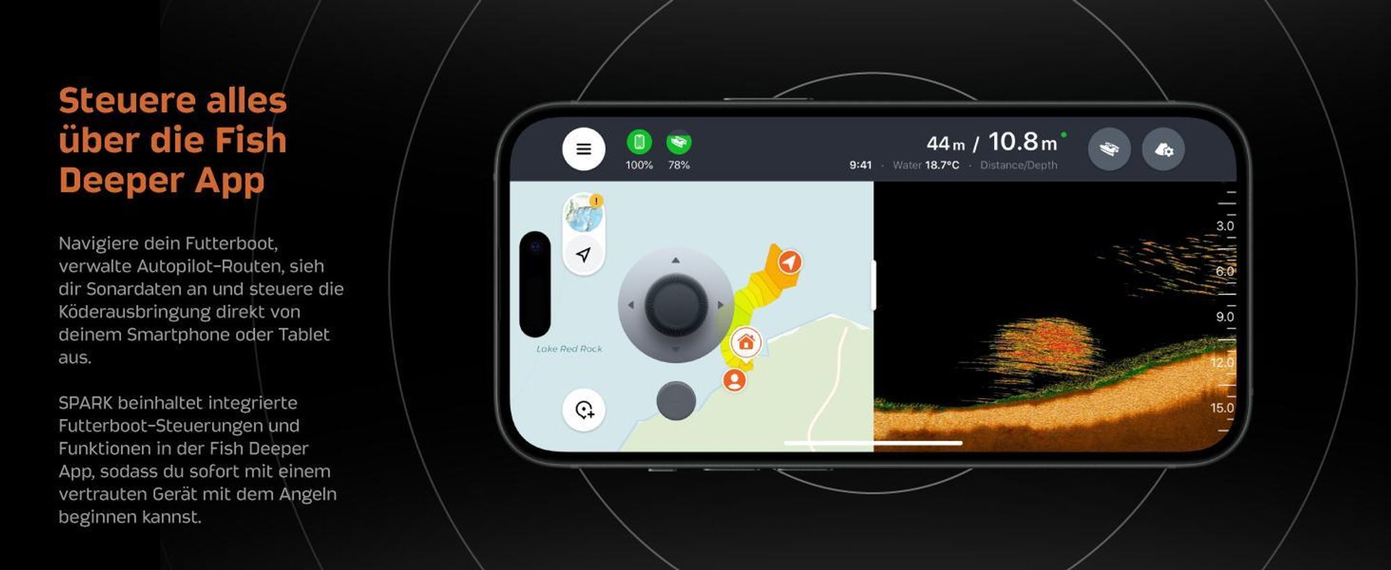 Deeper SPARK Futterboot mit CHIRP Sonar & GPS-Autopilot – smartes Angelboot für Karpfenangler