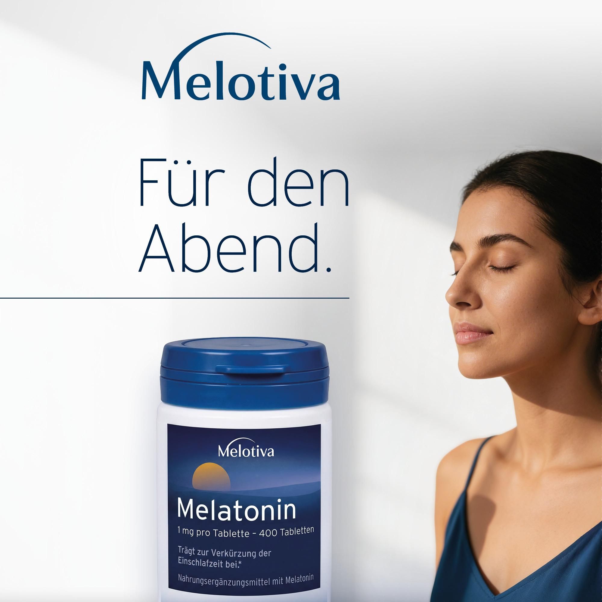 Melatonin 1 mg, 400 Tabletten, 60 g, Deutsches Produkt in Apothekenqualität