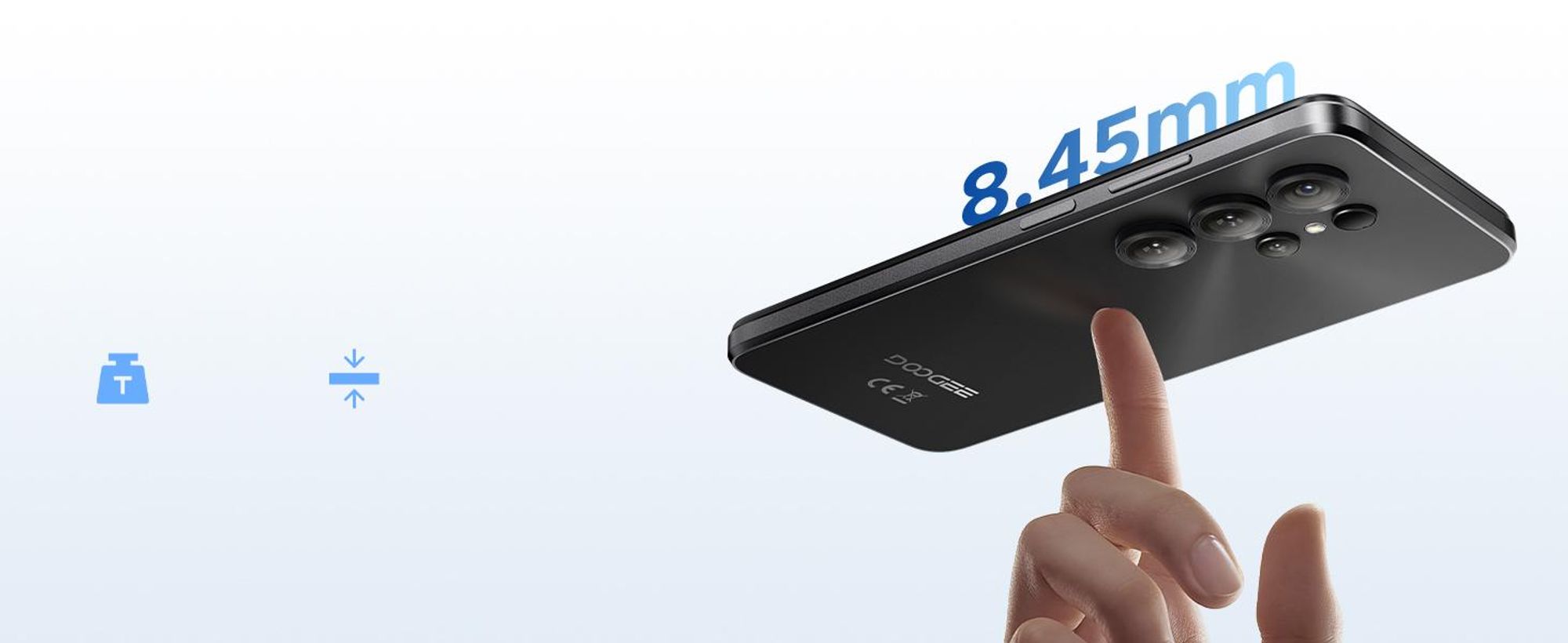 Smartfon DOOGEE Note56X Pro, Android 16, ekran 6,56" 90Hz, bateria 6150mAh, pamięć 32GB+128GB, 4G, aparat 13MP, NFC, czytnik linii papilarnych, OTG, bez umowy