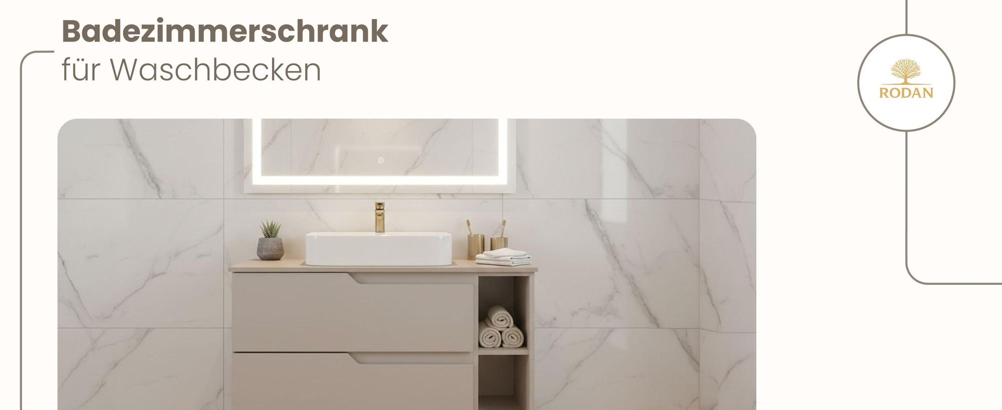 RODAN, Badmöbel, Badschrank, Badezimmermöbel, Badezimmer, MODERN, Waschbeckenunterschrank