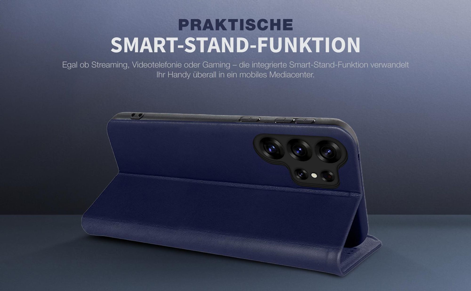 Fliphülle aus Leder für das Samsung Galaxy S26 Ultra mit Smartstand Funktion