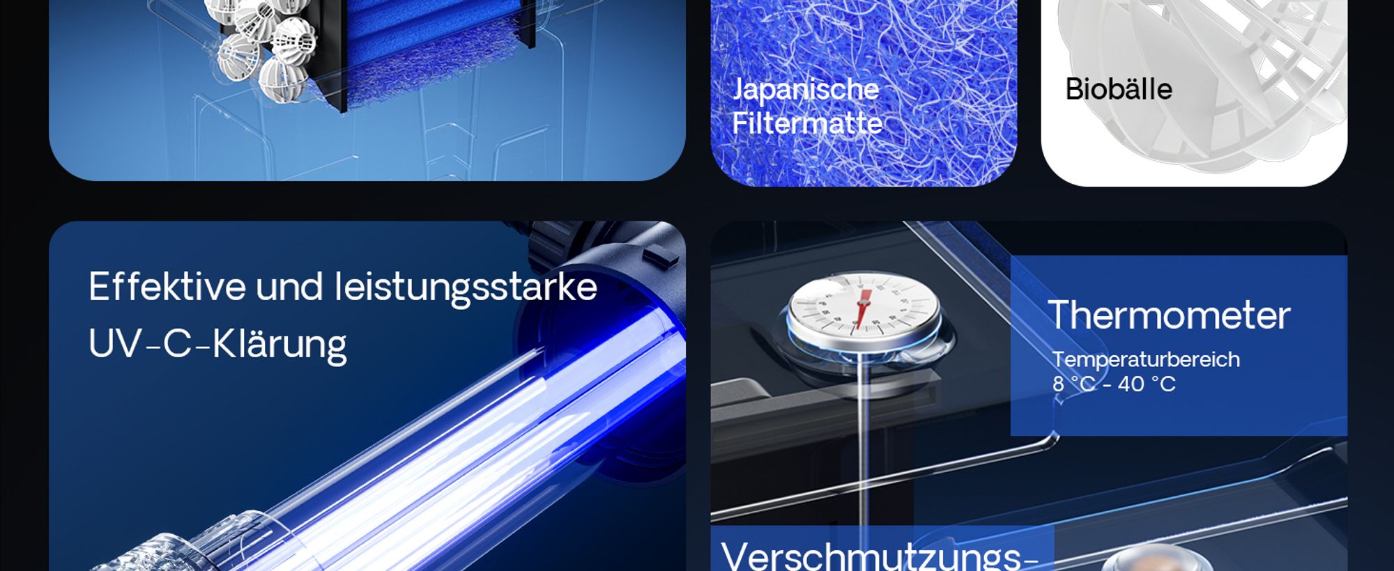 SunSun CBF-200U Bioteichfilter mit 9W UVC Einheit, Filtersystem für Koi Teich, 6.000 l/h inkl Filtermaterial Biofilter Teichfilter Durchlauffilter Filteranlage