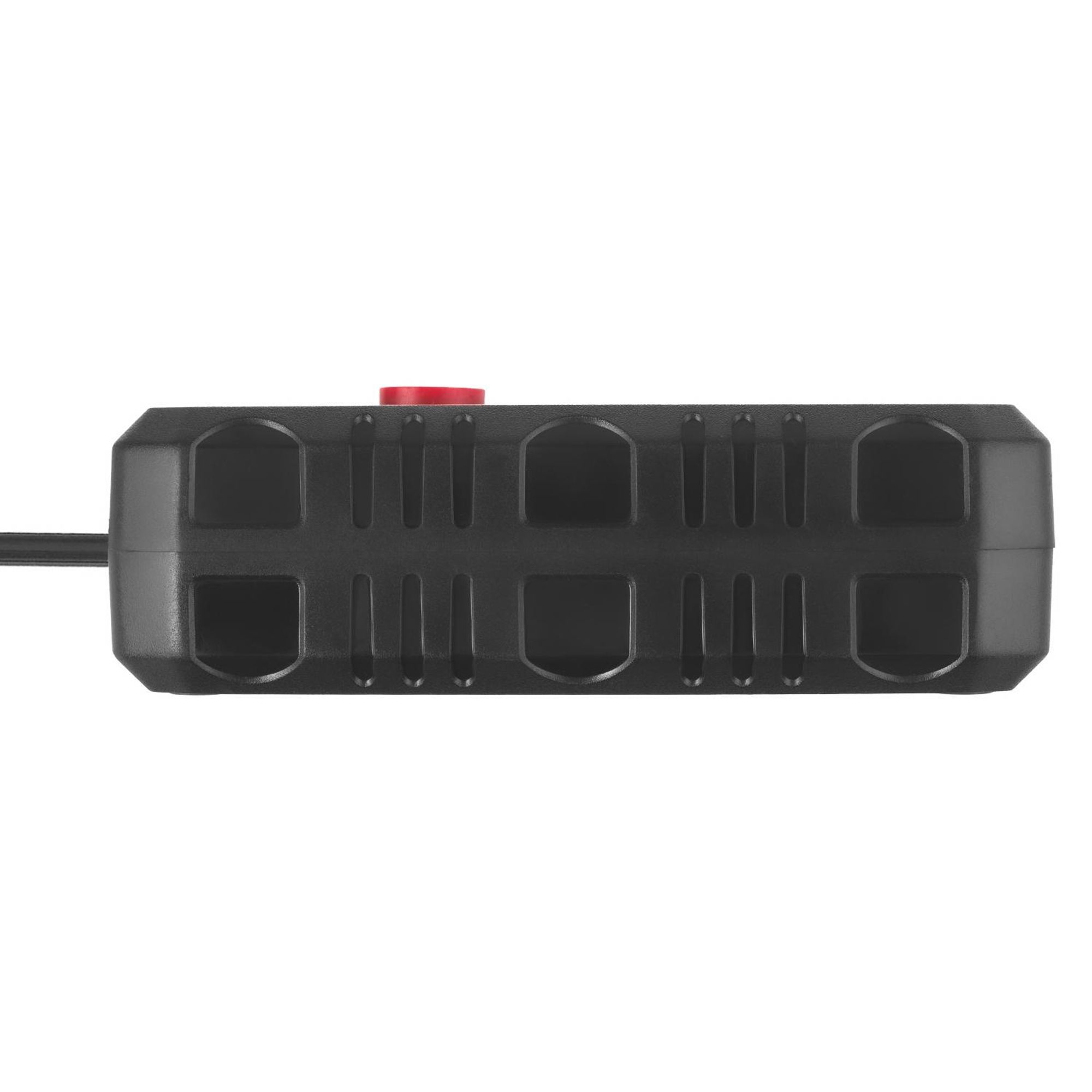 Maclean Steckdosenleiste 2-Steckdosen-Verlängerungskabel + 3xUSB 110-240V AC 50/60Hz 2,1A max 2500W 1,5m schwarz MCE387 B