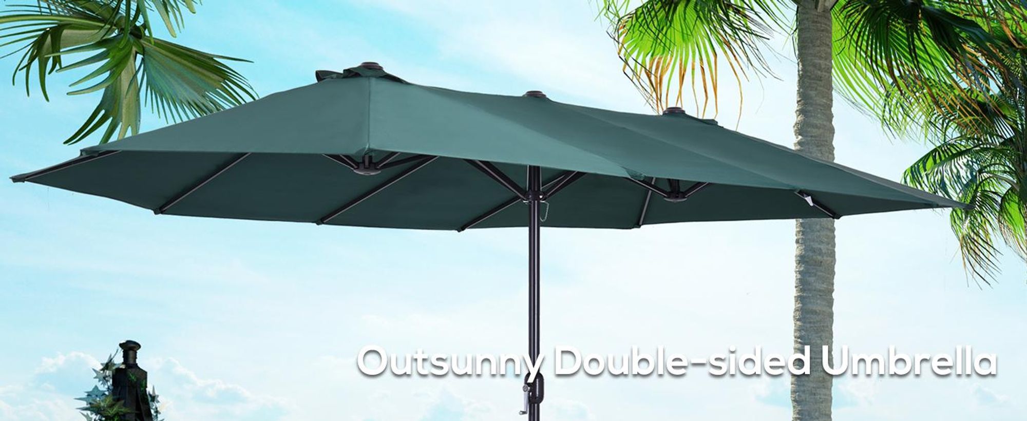 Parasol OUTSUNNY 84D-031V01, zielony - B