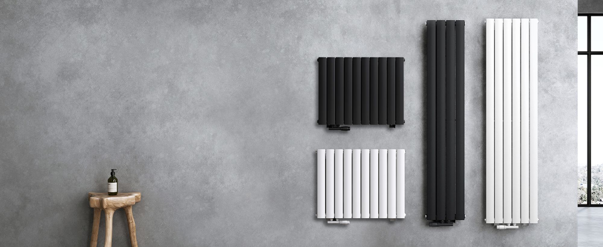 doporro Design Badheizung 160x61cm Anthrazit Paneelheizkörper Einlagig Vertikal Mittelanschluss Badheizkörper Ohne Heizstab FV
