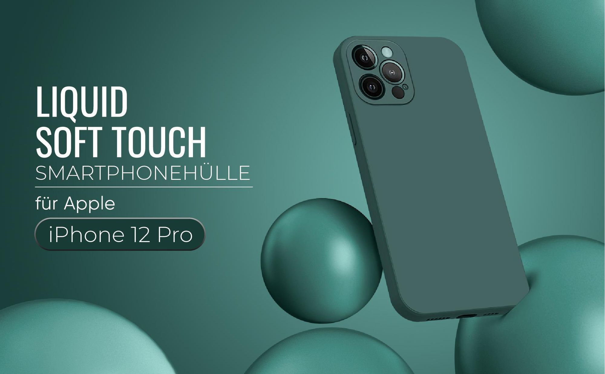 Liquid Soft Touch Smartphone Hülle in Grün für Apple iPhone 12 Pro