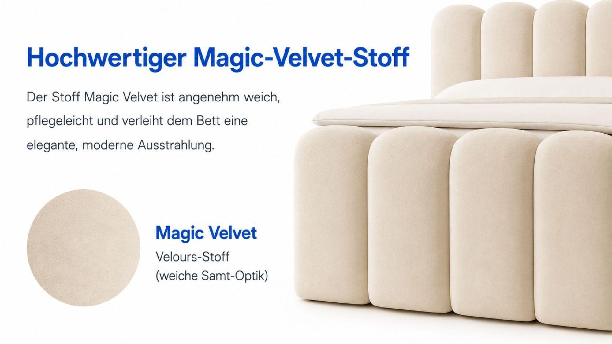 Magic Velvet Stoff in weicher Samt-Optik für das Bett CUDDLE