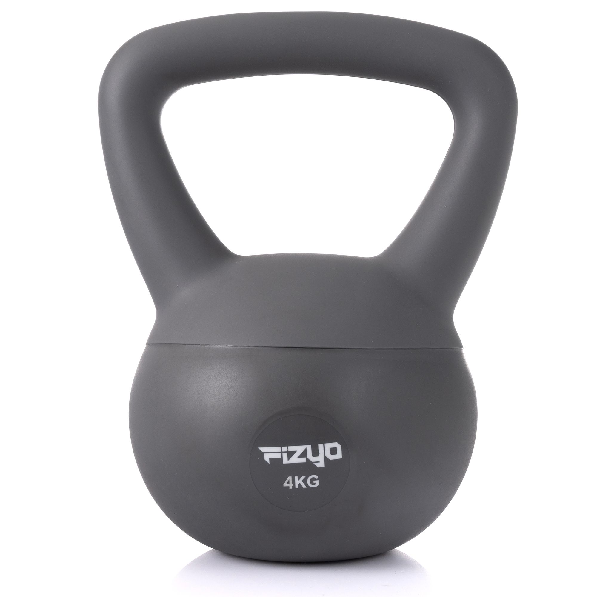 Produktfoto auf weißem Hintergrund weicher Kettlebell FIZYO Hantel Gewicht