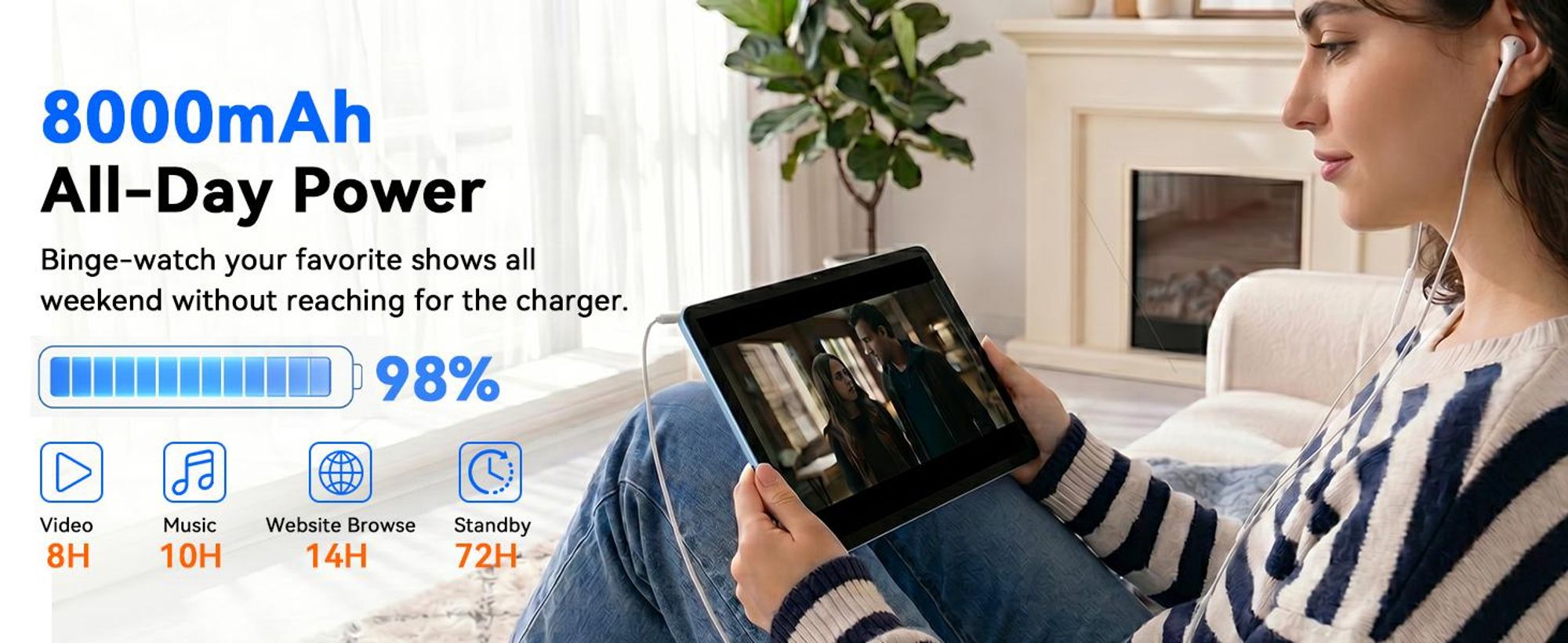 TABWEE T70 11“ Tablet, 32(8+24)+256GB, Android 16, 8000mAh, BT5.0, Face ID, Widevine L1, Rheinland, Umfasst Tastatur, Maus, Eingabestift usw