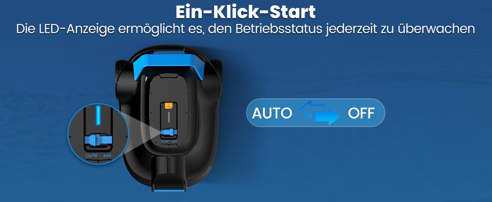 AIRROBO CP02 Poolroboter, 3000LPH Leistungsstarke, 120min Laufzeit, Selbsteinparkfunktion
