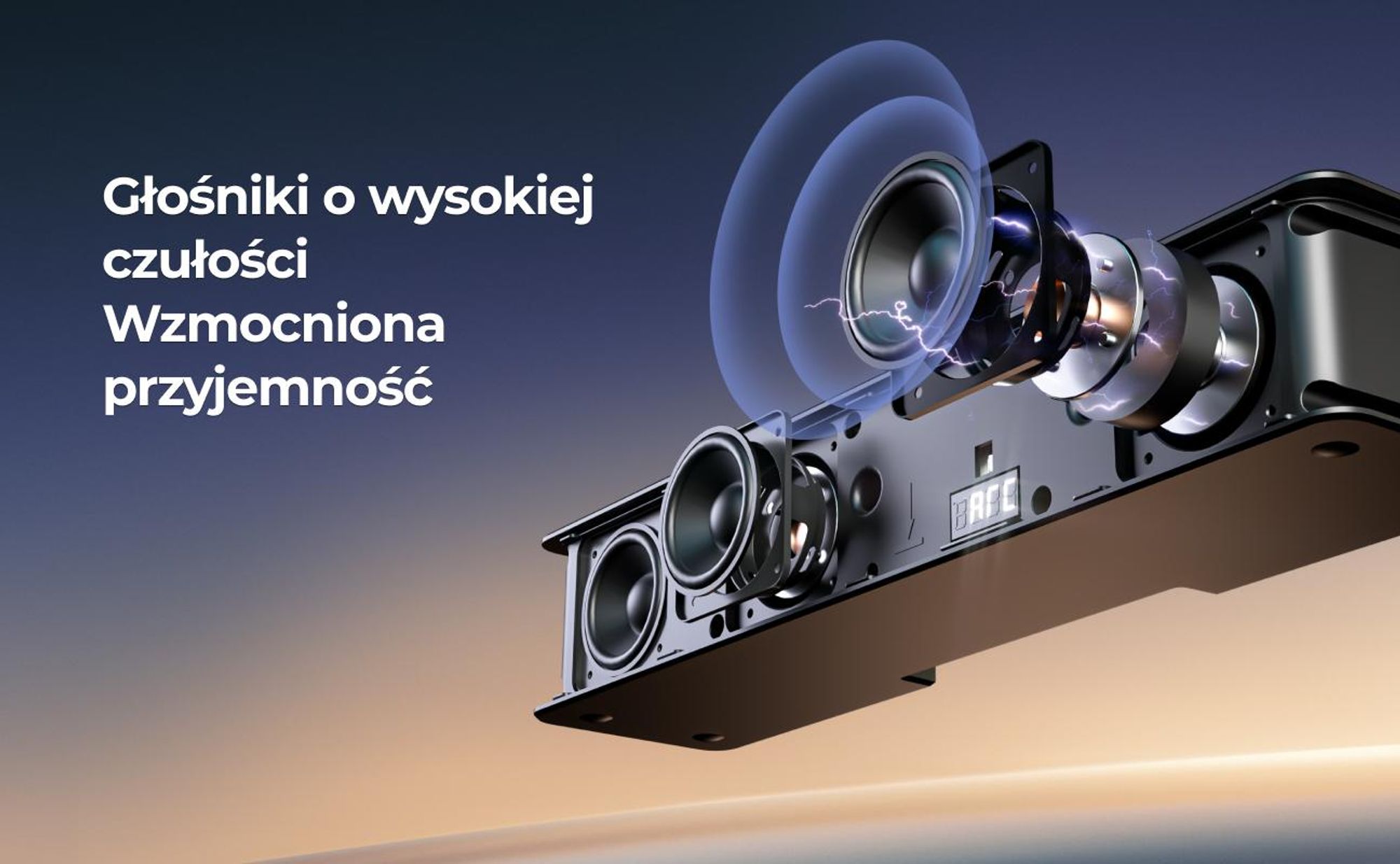 Soundbar ULTiMEA Poseidon M4T 5.1 z technologią Dolby Atmos, systemem dźwięku przestrzennego 3D, przeznaczona do telewizorów, z subwooferem, dwoma głośnikami tylnymi i Bluetooth 5.3