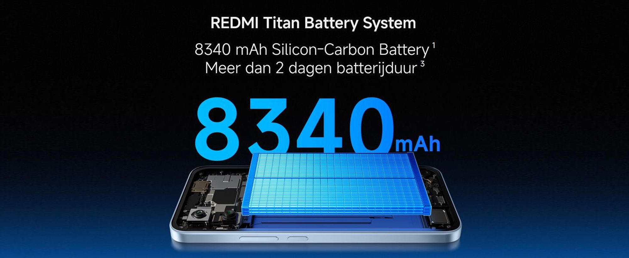Xiaomi Redmi Note 17 Pro 5G smartphone, 8/512GB, 6,83 inch scherm, 8340mAh batterij, blauw